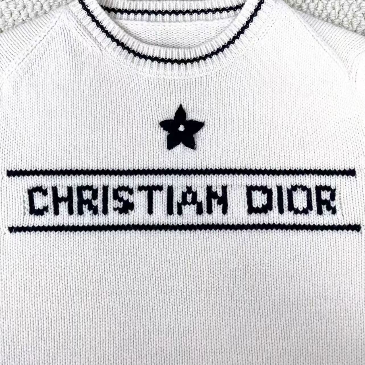 Dior Dior Beige Short Sleeve Knit Top with Logo Size S / US 4 / IT 40 - 4 Thumbnail