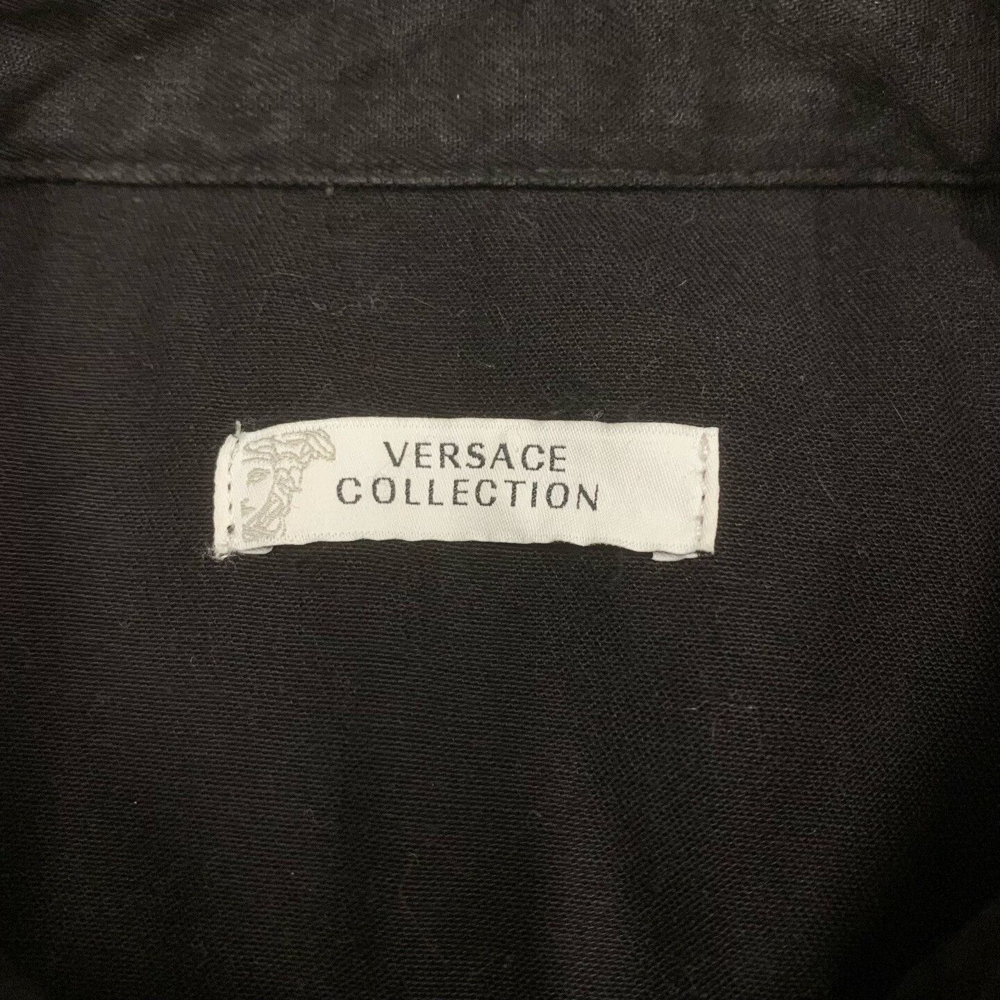 Versace versace black patterned long sleeve shirt Size US M / EU 48-50 / 2 - 4 Thumbnail