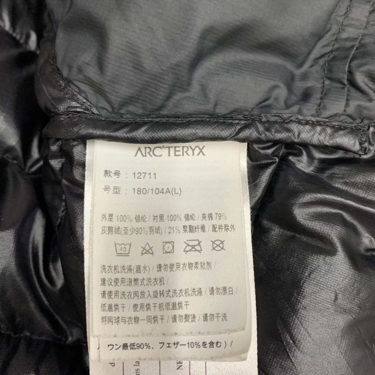 Arc'teryx arcteryx thorium ar black down jacket Size US L / EU 52-54 / 3 - 7 Thumbnail