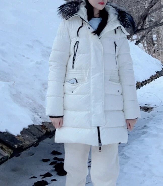 Moncler Moncler Aphroti White Long Down Jacket Size XS / US 0-2 / IT 36-38 - 4 Thumbnail