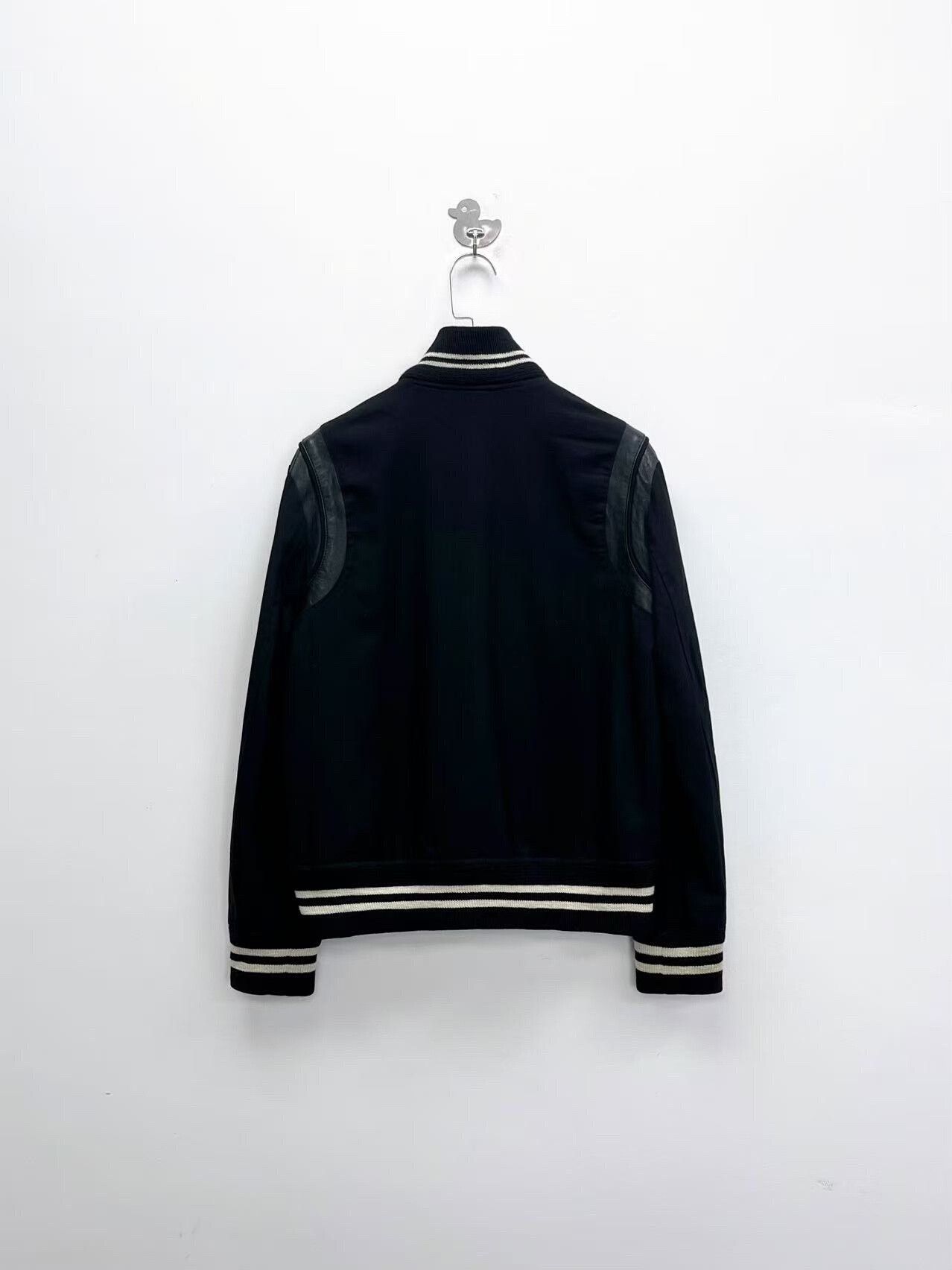 Saint Laurent Paris black and white striped baseball jacket Size US L / EU 52-54 / 3 - 2 Thumbnail