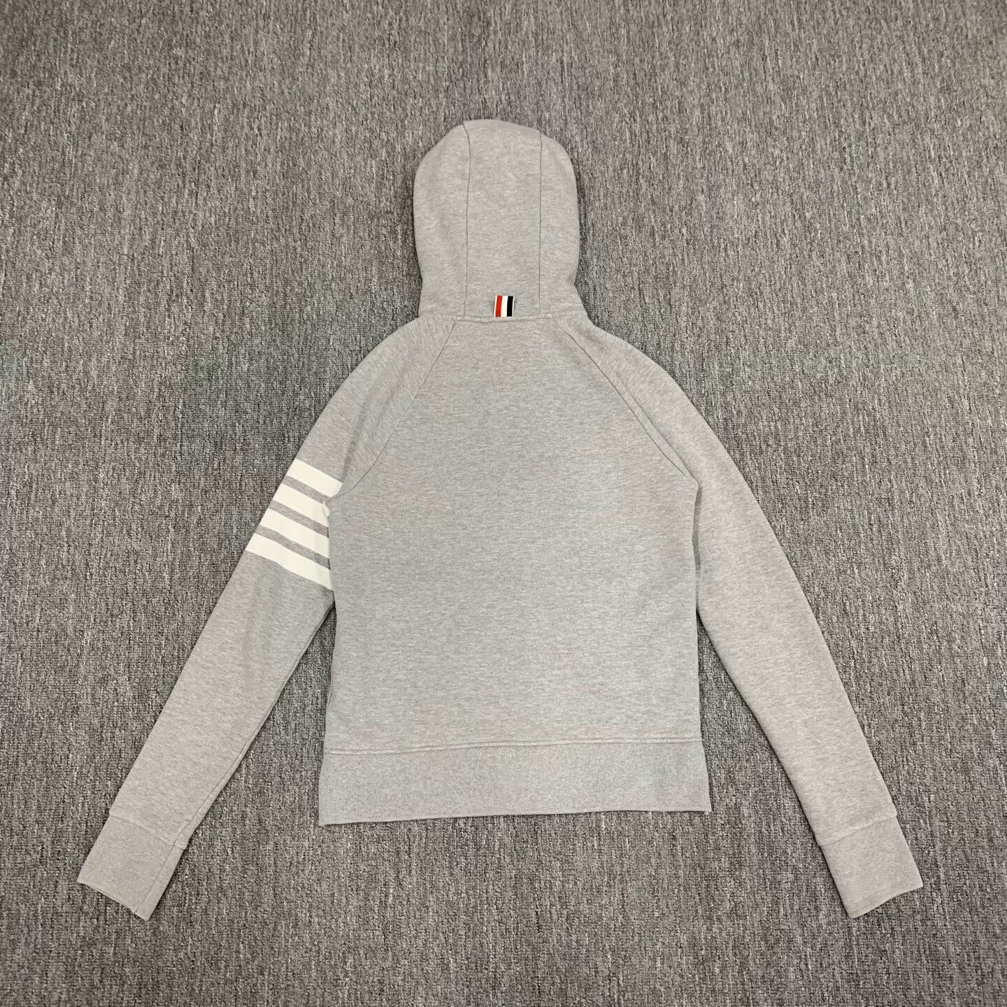 Thom Browne thom browne gray stripe zip-up hoodie Size L / US 10 / IT 46 - 2 Thumbnail