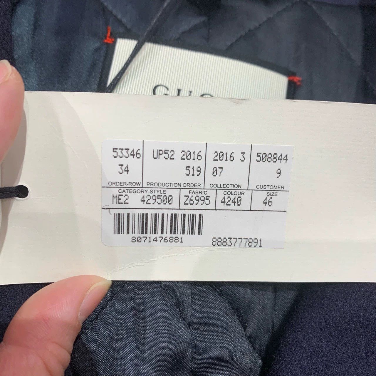 Gucci navy double-breasted wool coat by Gucci Size US S / EU 44-46 / 1 - 6 Thumbnail