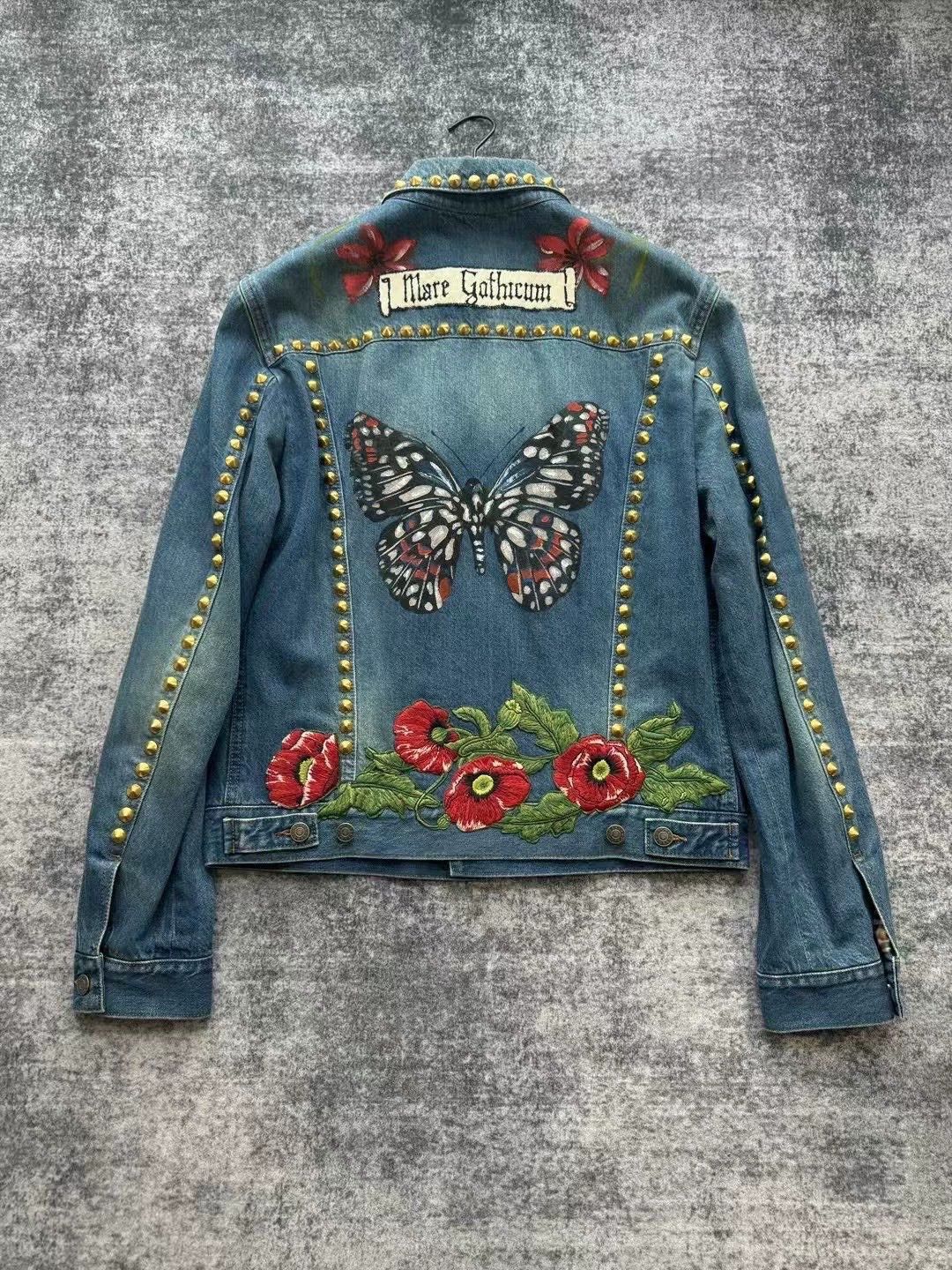 Gucci gucci embroidered denim jacket with studs Size XL / US 12-14 / IT 48-50 - 2 Thumbnail
