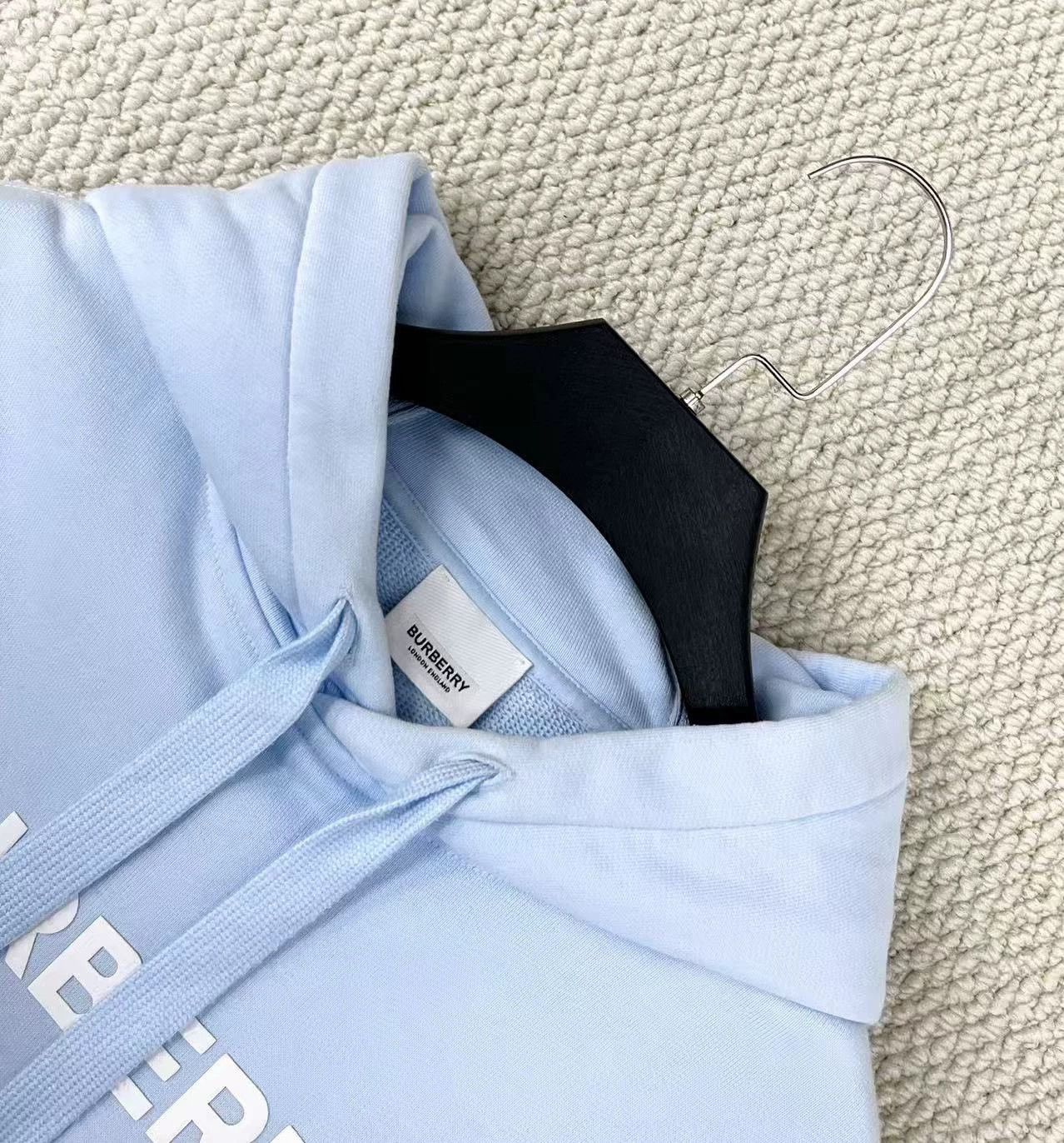 Burberry burberry light blue logo hoodie for men Size US XS / EU 42 / 0 - 3 Thumbnail