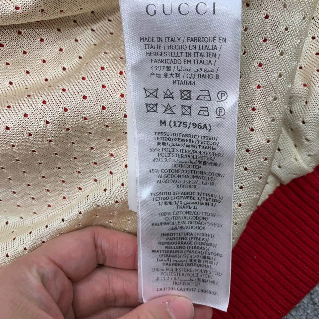 Gucci gucci red and white color-block jacket Size US M / EU 48-50 / 2 - 7 Thumbnail