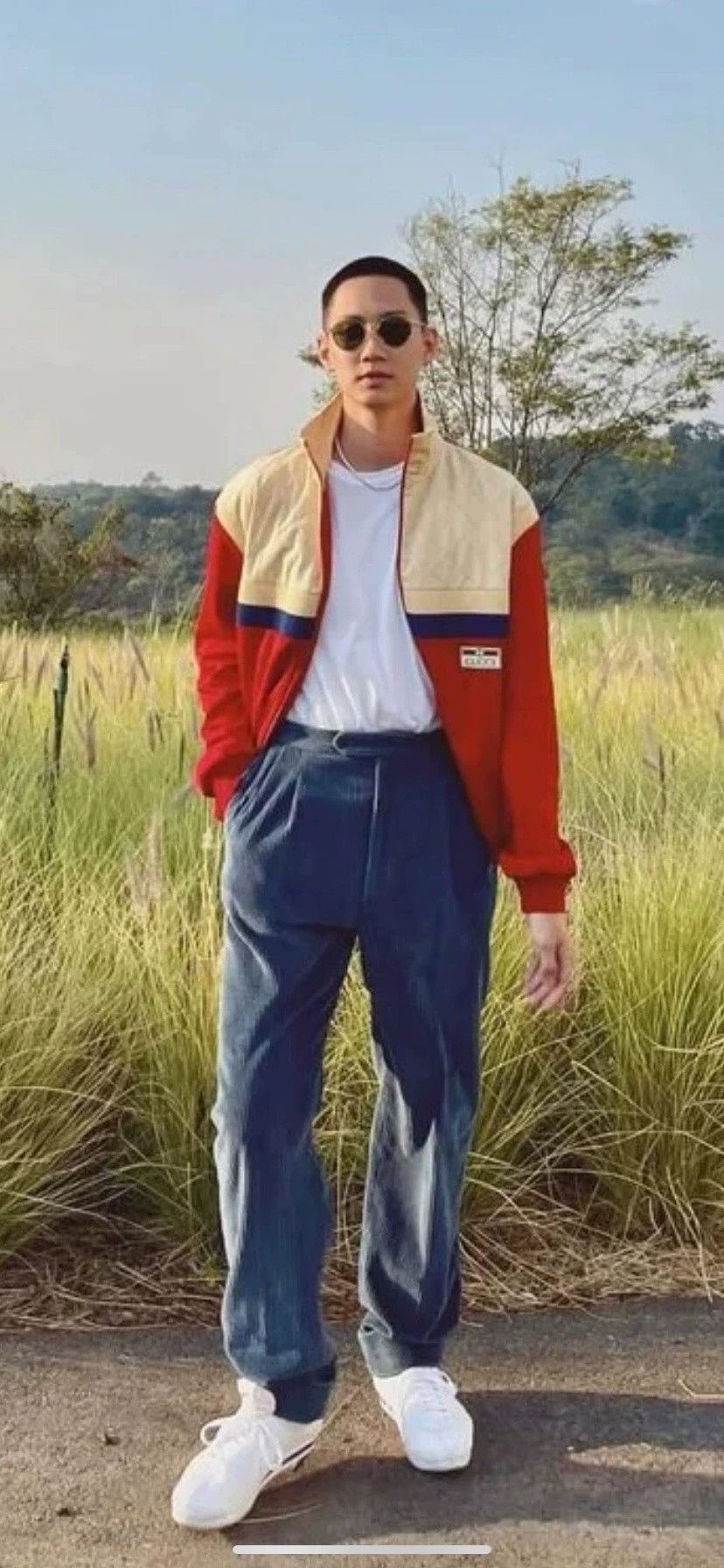 Gucci gucci red and white color-block jacket Size US M / EU 48-50 / 2 - 5 Thumbnail