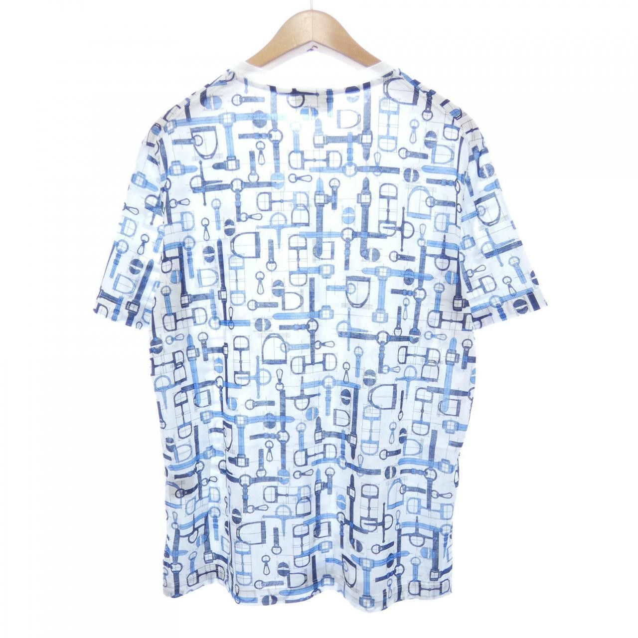 Hermes Hermes Hermès LABYRINTHE HORSEBIT S T-shirt Cotton T-Shirts DUTY FREE for USA Size ONE SIZE - 2 Thumbnail