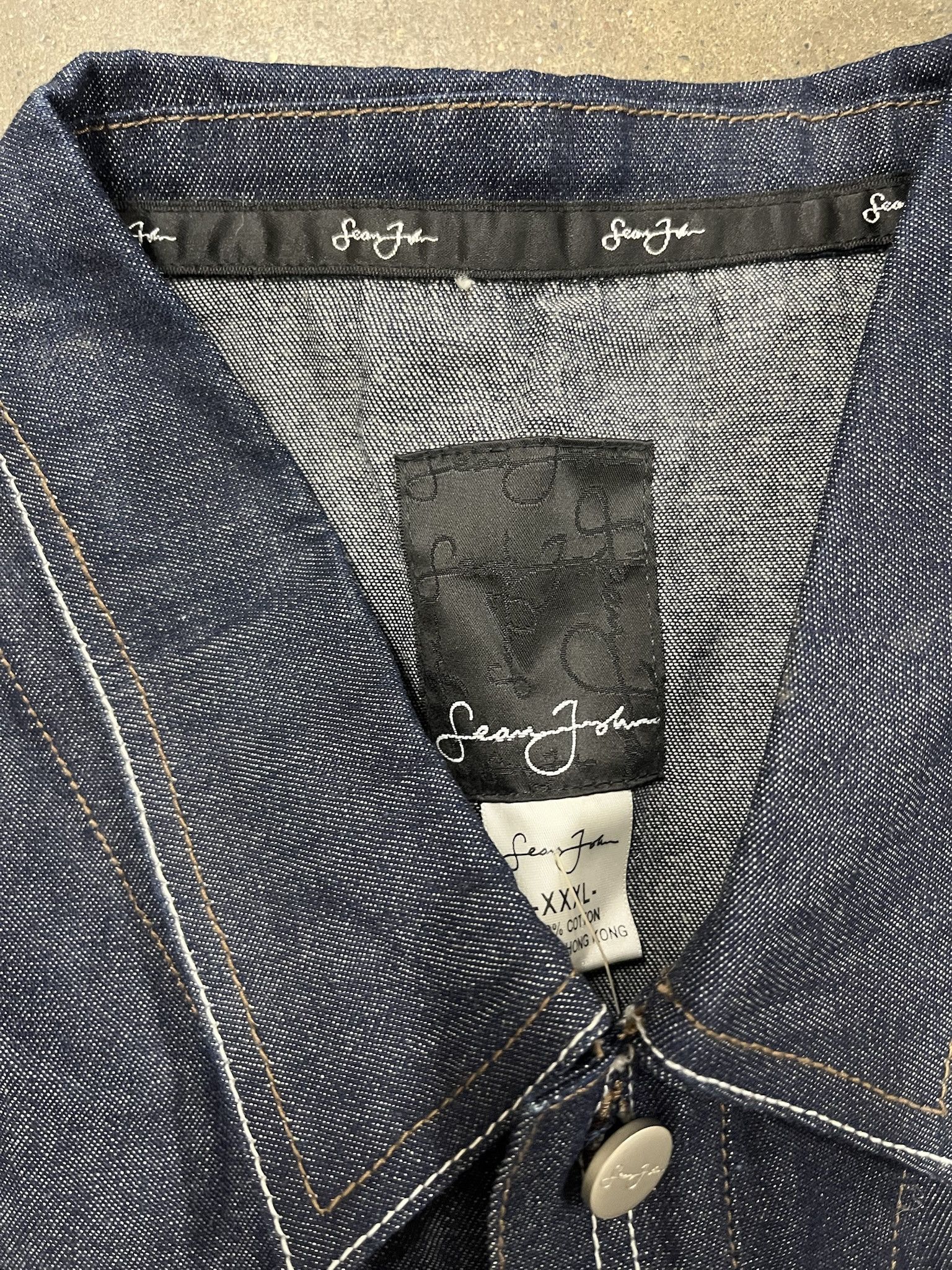 Sean John × Vintage Vintage Deadstock NWT Sean John 2000s Denim Vest Size 3XL Size US XXL / EU 58 / 5 - 2 Thumbnail
