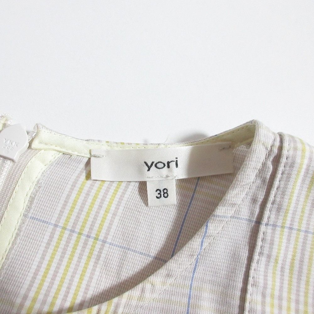 Other Other yori Frill Shoulder Check Blouse Others Tops YR1921-012SP DUTY FREE for USA Size ONE SIZE - 8 Thumbnail