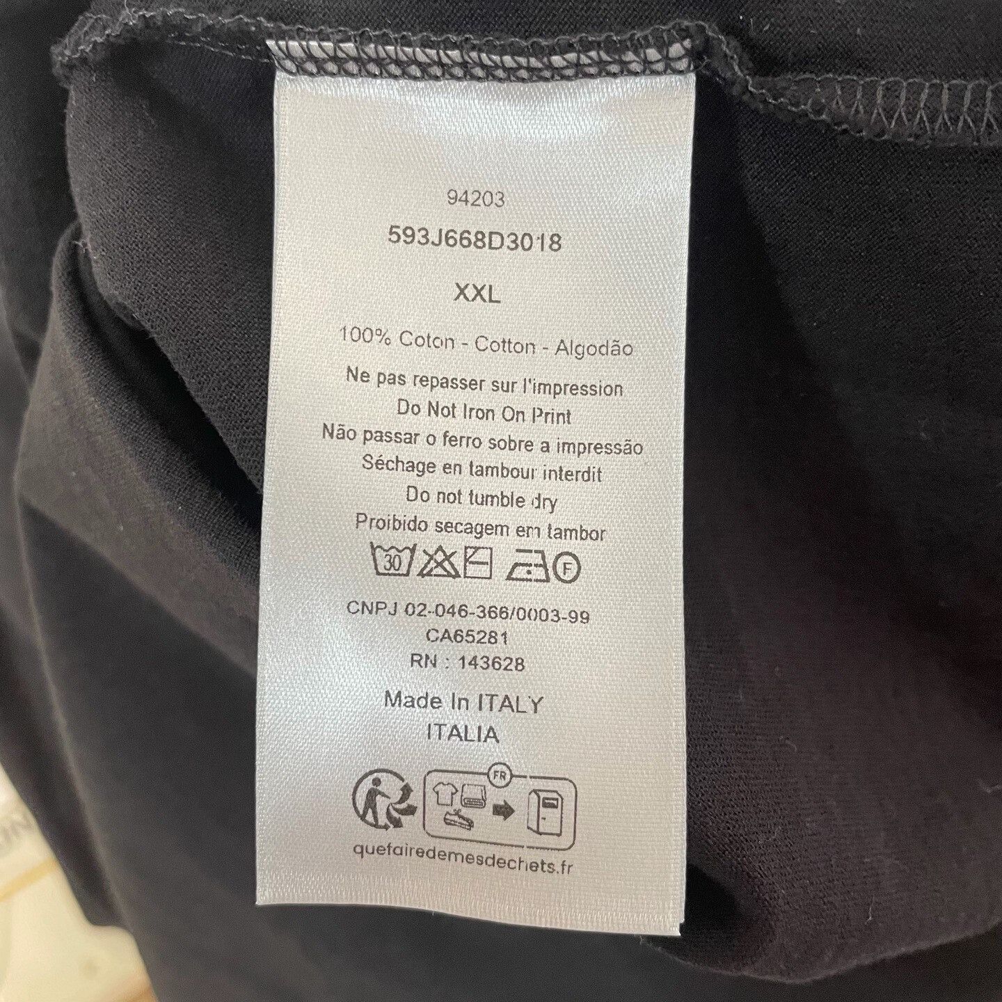 Dior dior short sleeve logo t-shirt, new Size US XXL / EU 58 / 5 - 4 Thumbnail