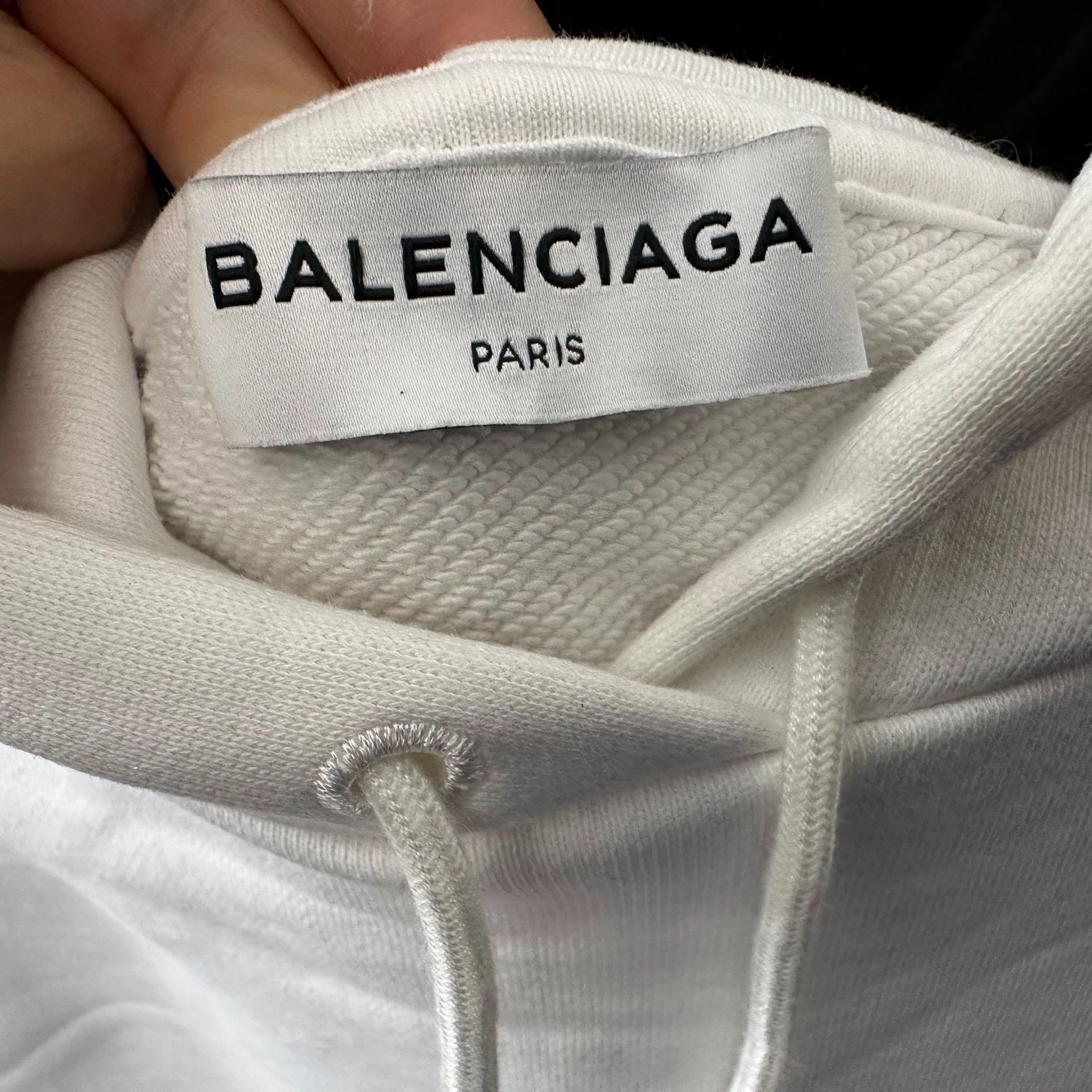 Balenciaga balenciaga white logo hoodie in xs size Size US XS / EU 42 / 0 - 3 Thumbnail