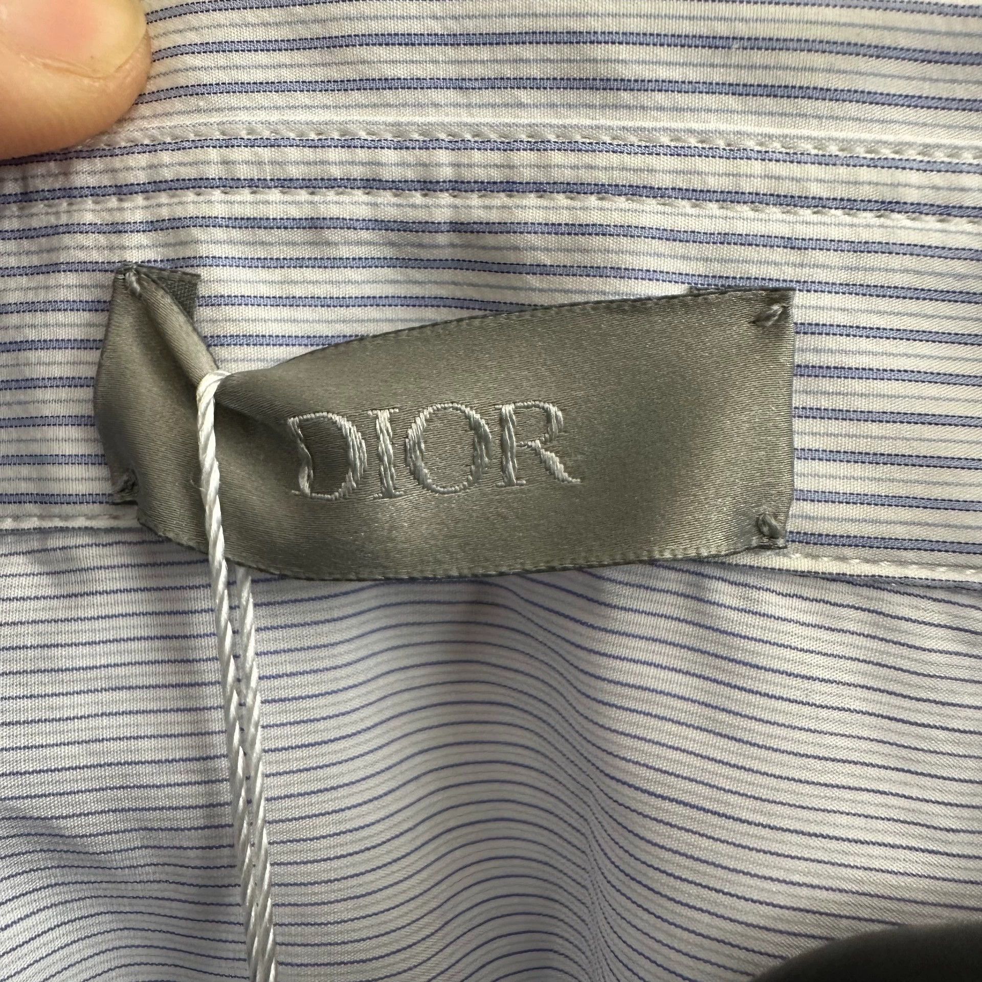 Dior Dior Long Sleeve Striped Logo Shirt Size US M / EU 48-50 / 2 - 3 Thumbnail