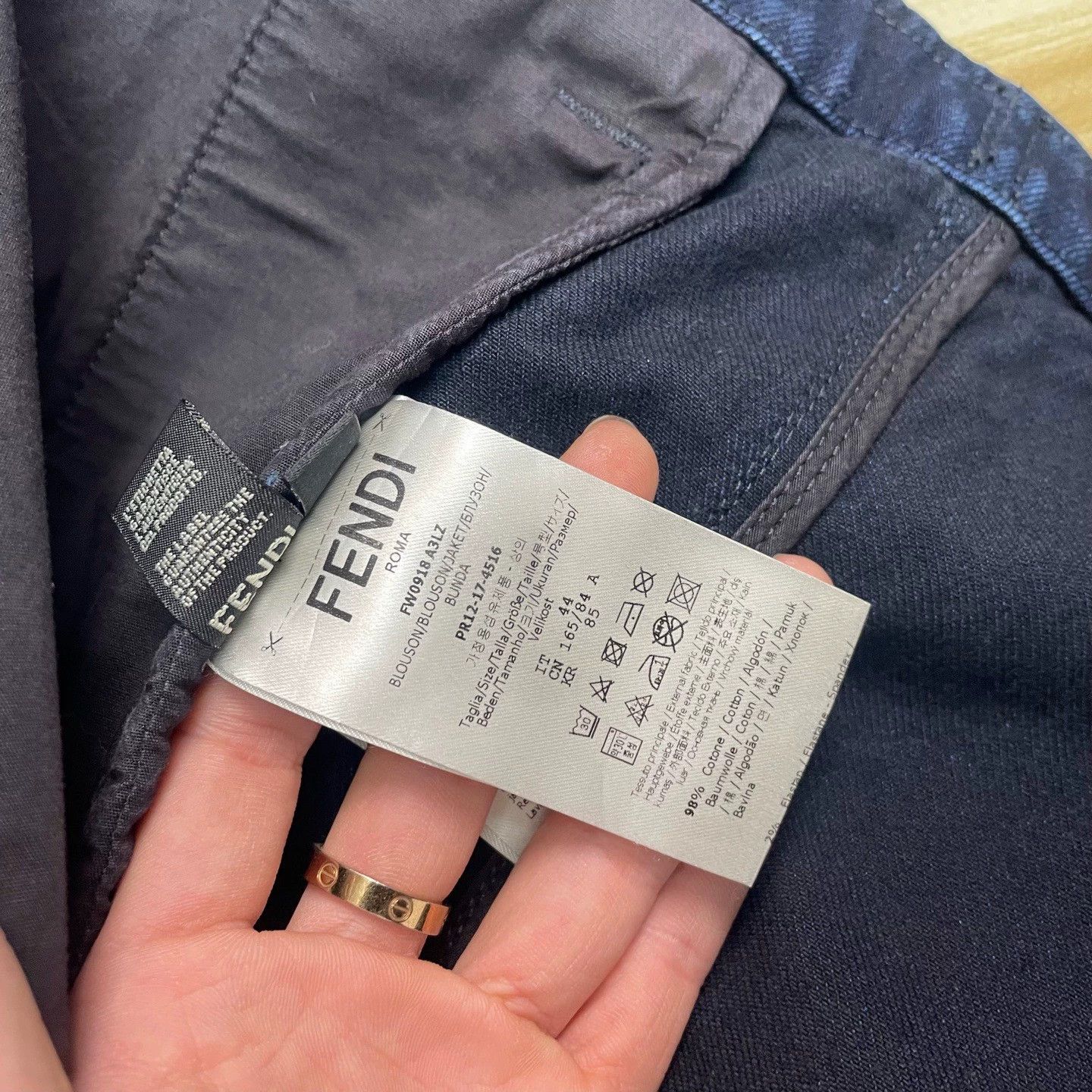 Fendi fendi denim jacket with embroidered logo Size US L / EU 52-54 / 3 - 4 Thumbnail