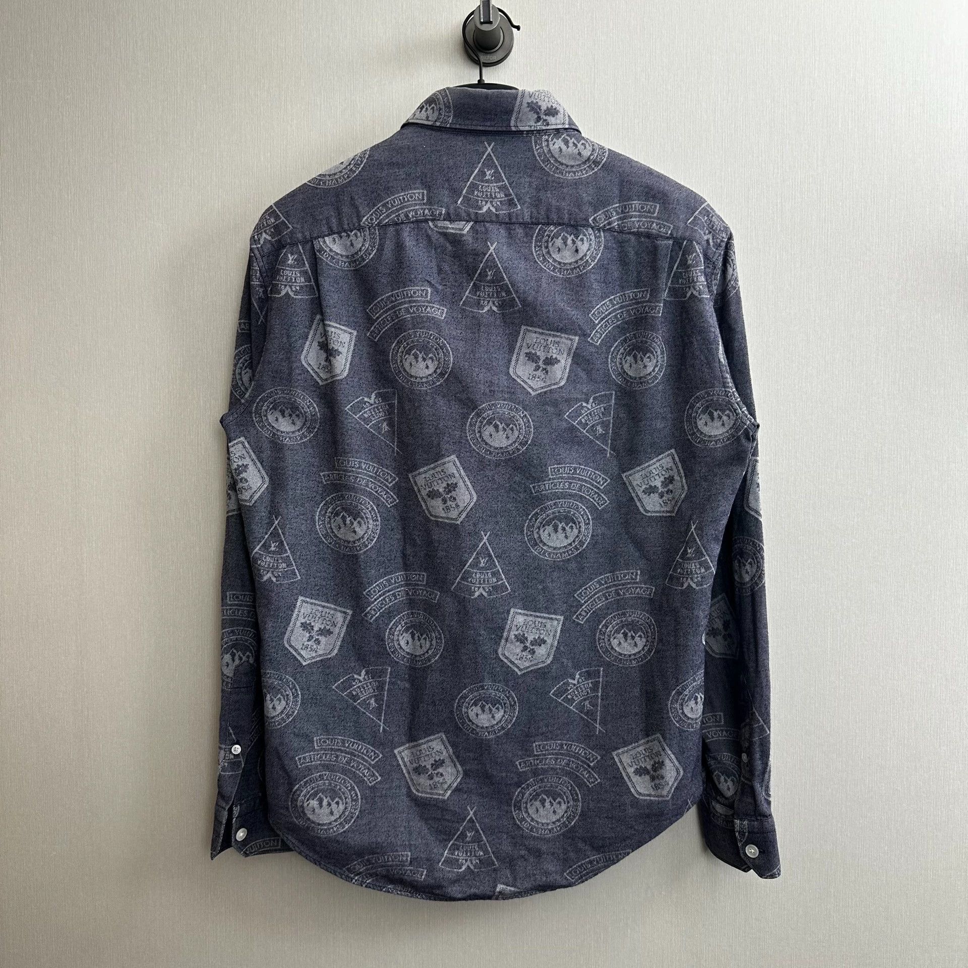 Louis Vuitton gray long sleeve shirt with monogram pattern Size US S / EU 44-46 / 1 - 2 Thumbnail