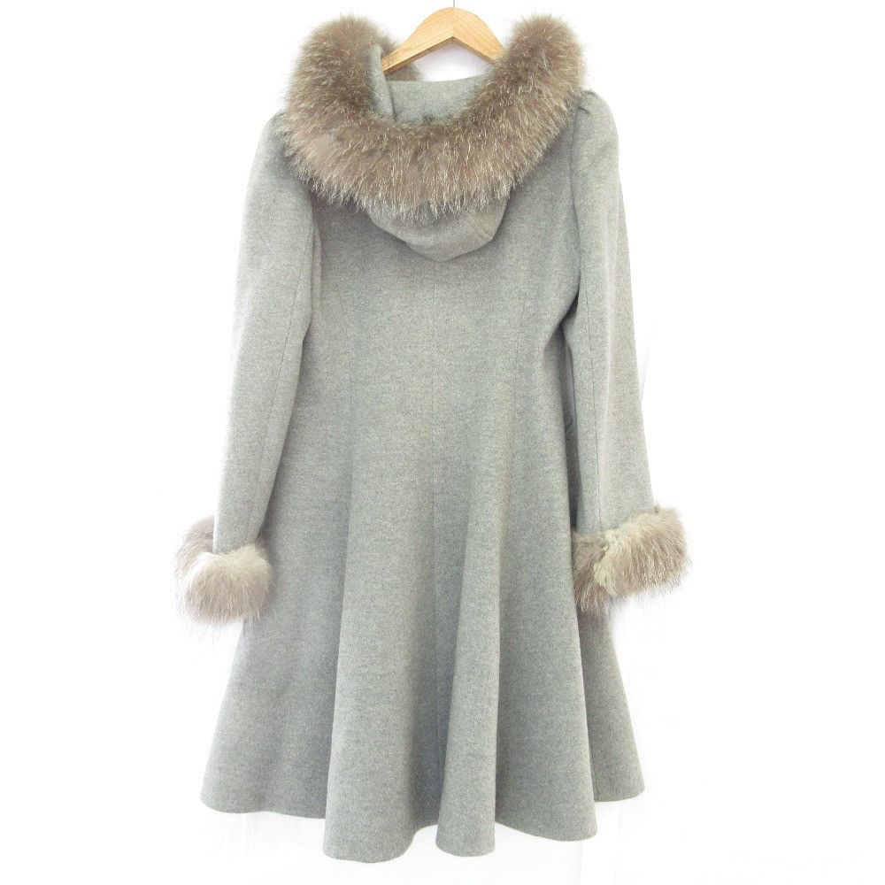 Other Other Rene Fox Fur Angora Wool Princess Coat Natural Material Outerwear DUTY FREE for USA Size ONE SIZE - 2 Thumbnail