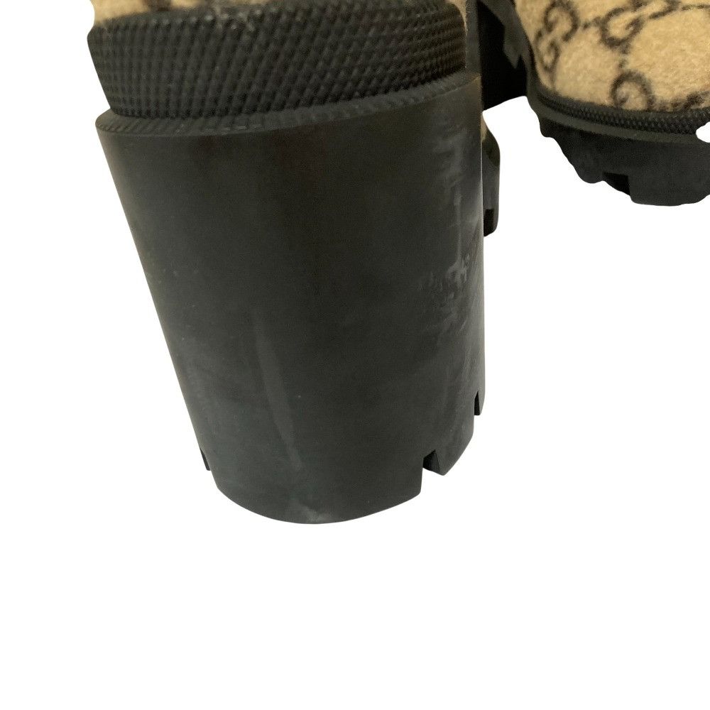 Gucci Gucci Gucci GG Wool Ankle Boots Natural Material Shoes 583349 DUTY FREE for USA Size ONE SIZE - 15 Thumbnail
