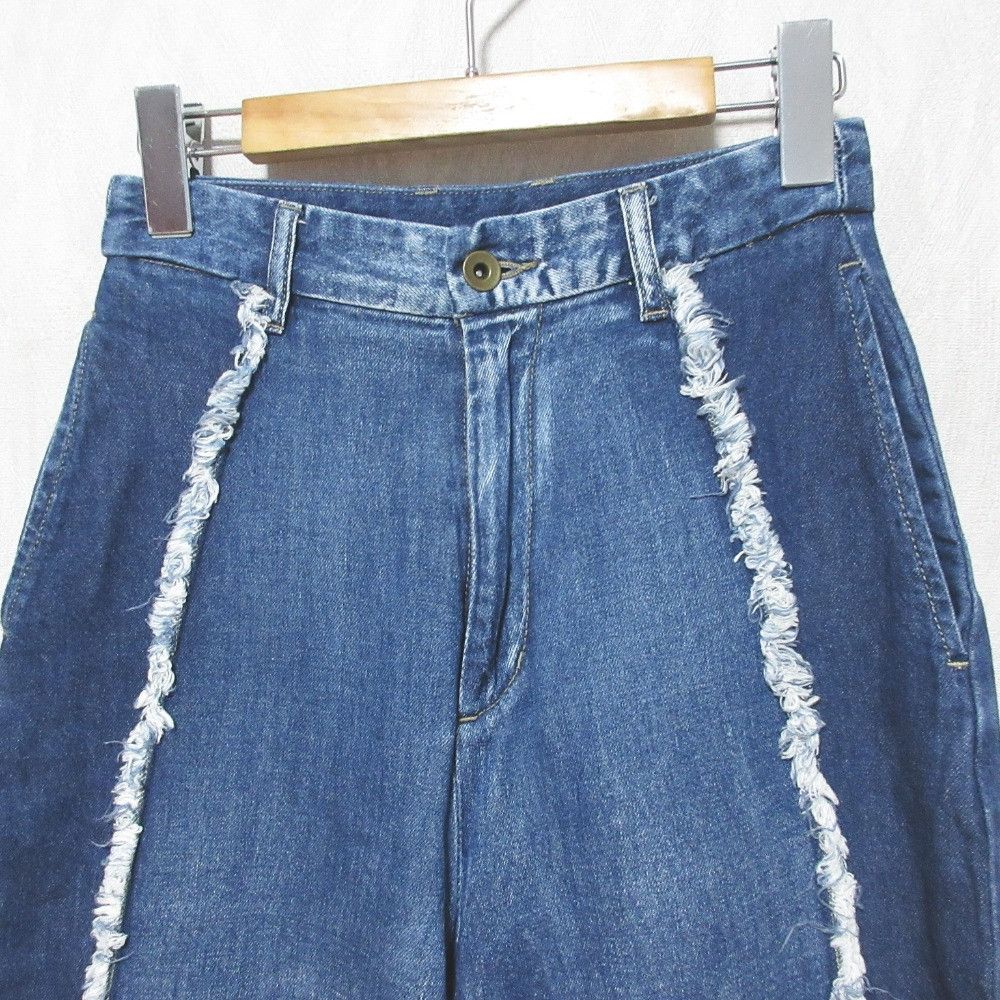 Other Other roughlow Fringe High Waist Cocoon Denim Pants Denim Jeans DUTY FREE for USA Size ONE SIZE - 3 Thumbnail