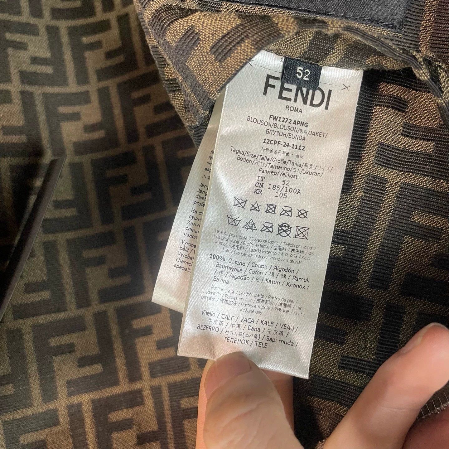 Fendi fendi printed leather jacket with hood Size US L / EU 52-54 / 3 - 4 Thumbnail