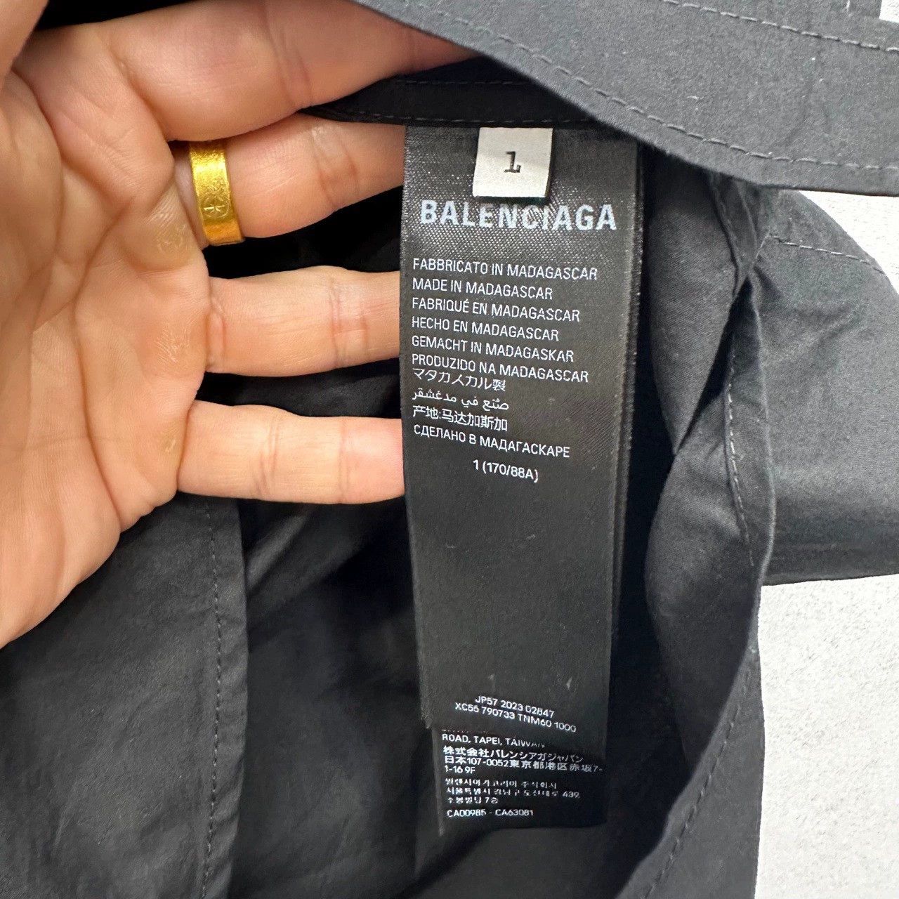 Balenciaga Balenciaga Classic Black Long Sleeve Shirt Size US L / EU 52-54 / 3 - 4 Thumbnail