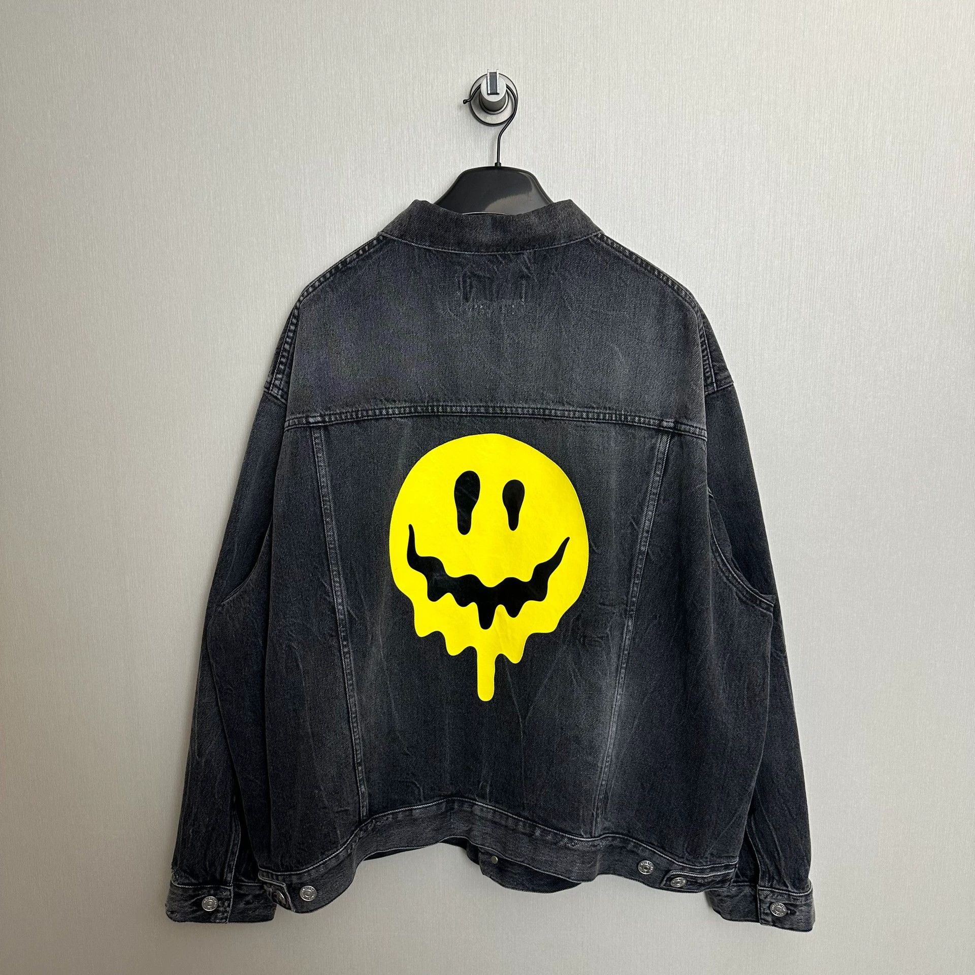 Balenciaga Balenciaga Smiley Face Denim Jacket M Size Size US M / EU 48-50 / 2 - 2 Thumbnail