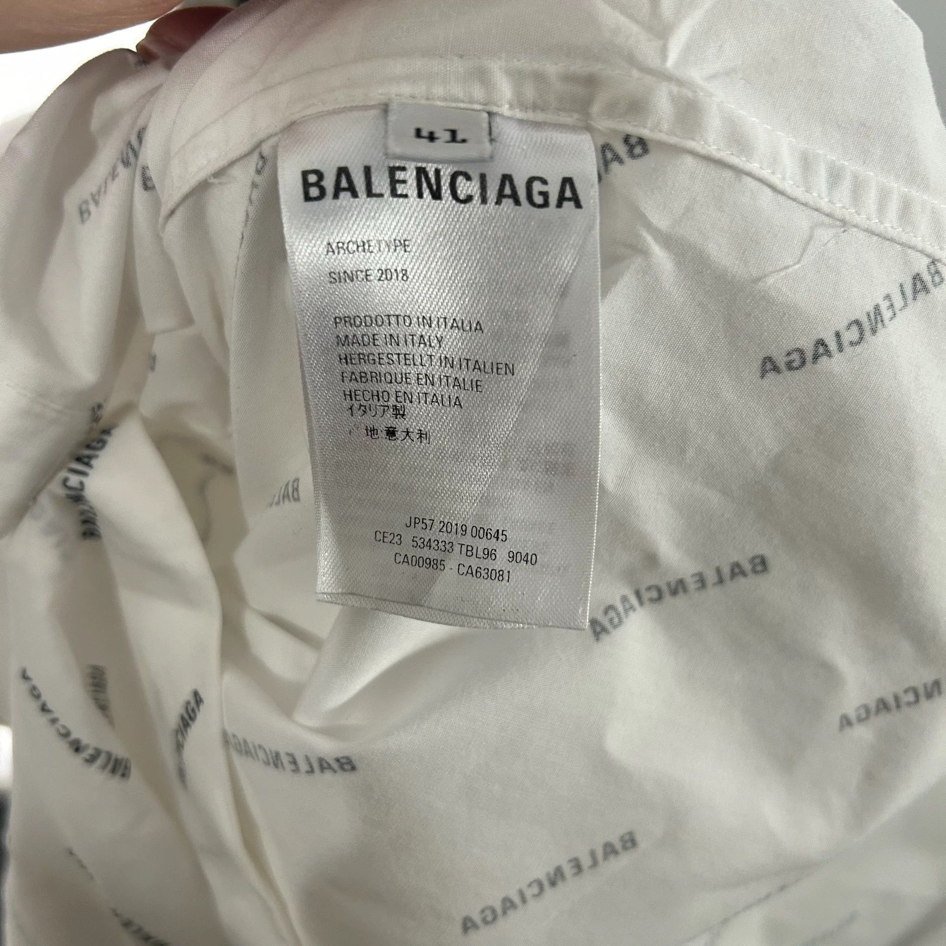 Balenciaga balenciaga all-over print button-up shirt Size US M / EU 48-50 / 2 - 3 Thumbnail
