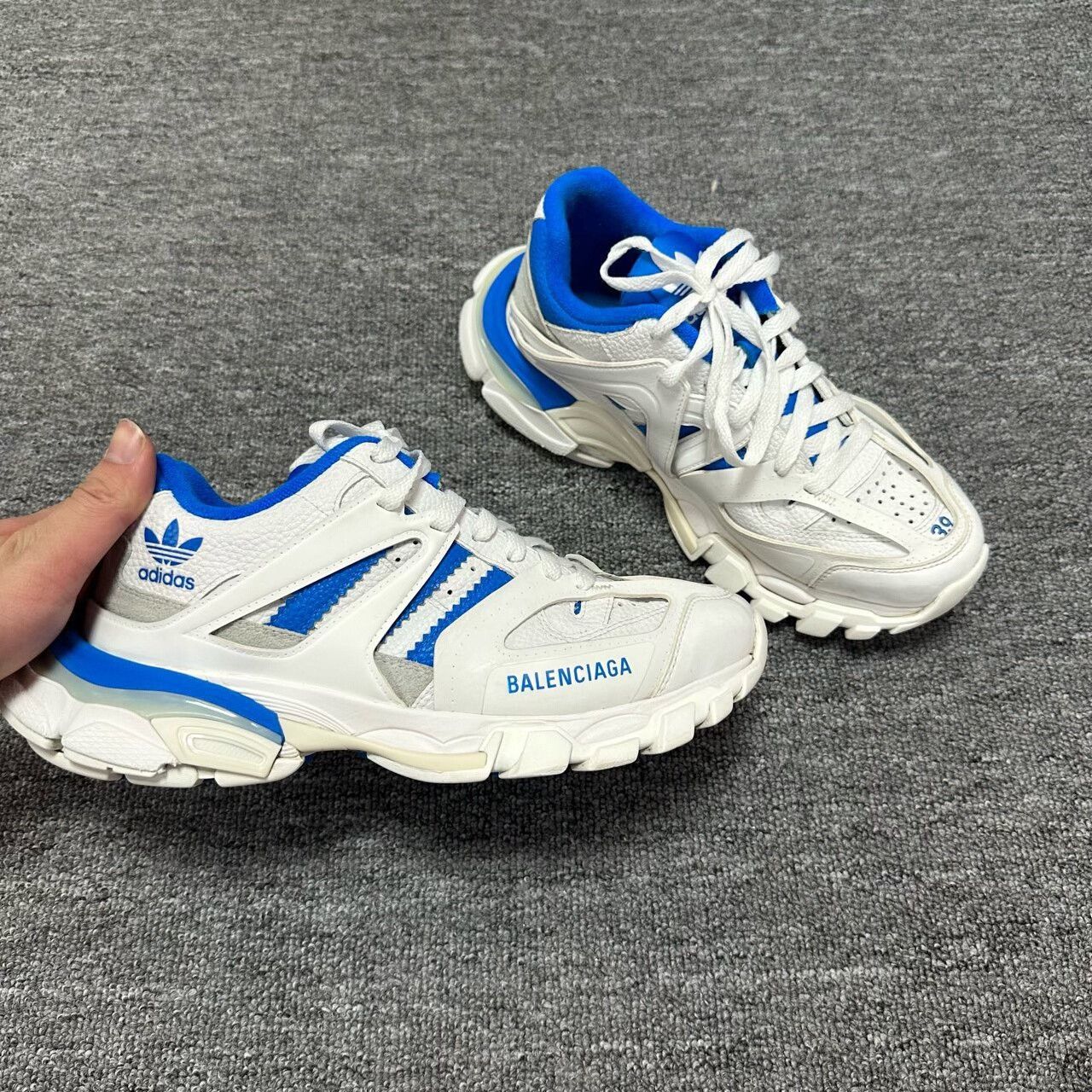 Balenciaga Balenciaga Track Sneakers Blue and White Size US 7.5 / EU 40-41 - 3 Thumbnail