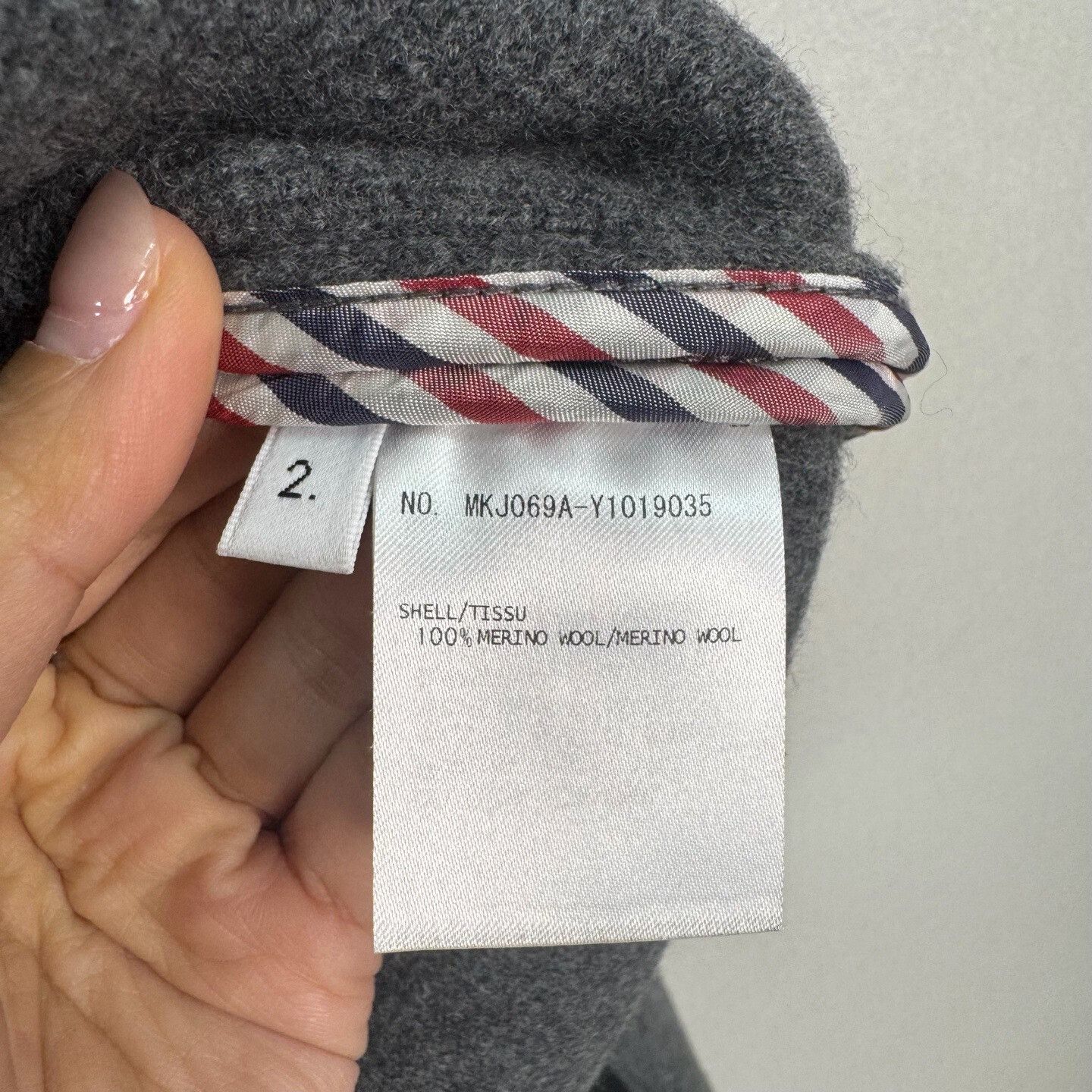 Thom Browne thom browne gray wool striped jacket Size US M / EU 48-50 / 2 - 4 Thumbnail