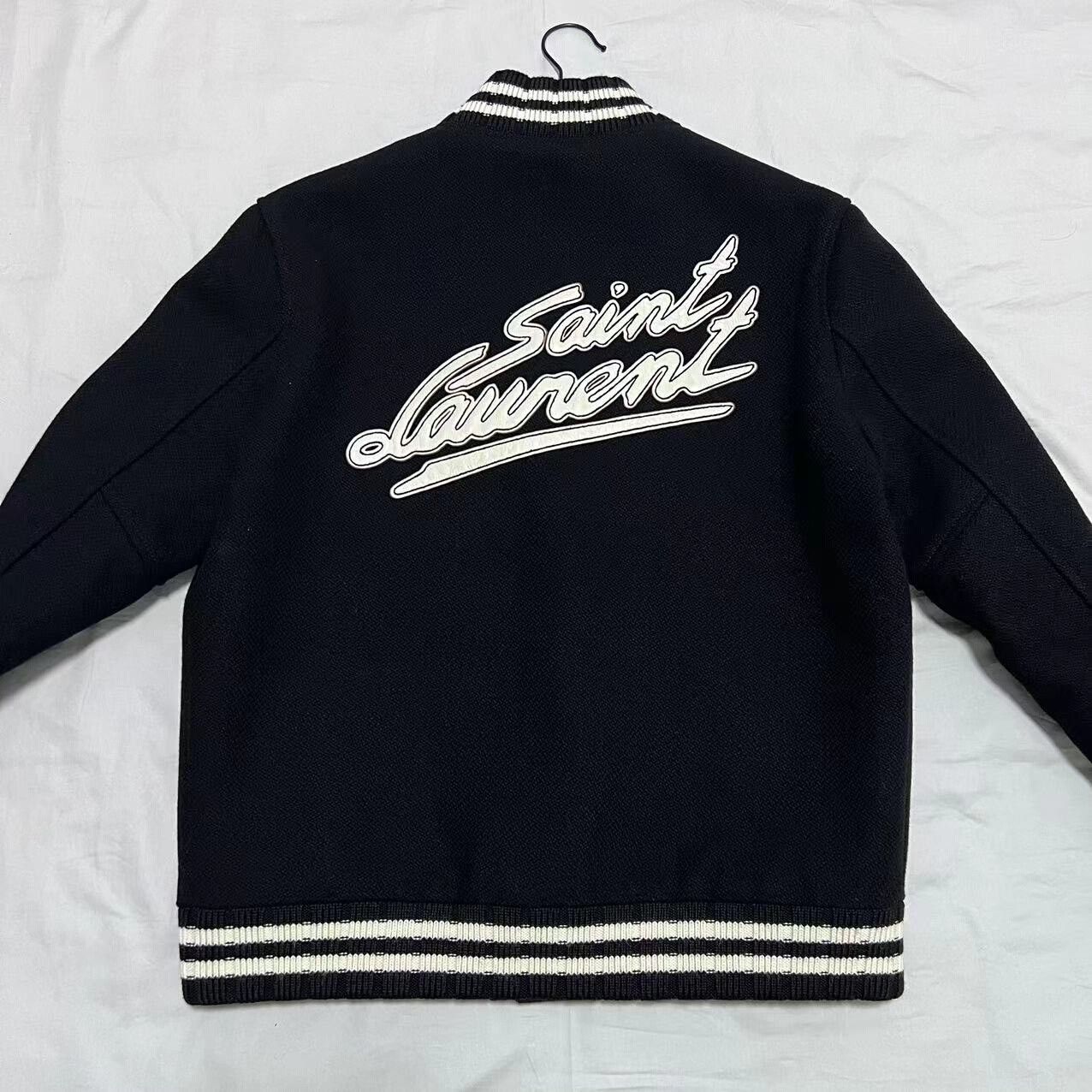 Saint Laurent Paris saint laurent wool baseball jacket size 50 Size US M / EU 48-50 / 2 - 2 Thumbnail