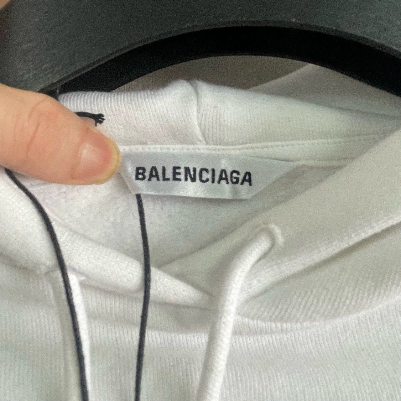 Balenciaga balenciaga logo print hoodie in white Size US XS / EU 42 / 0 - 3 Thumbnail