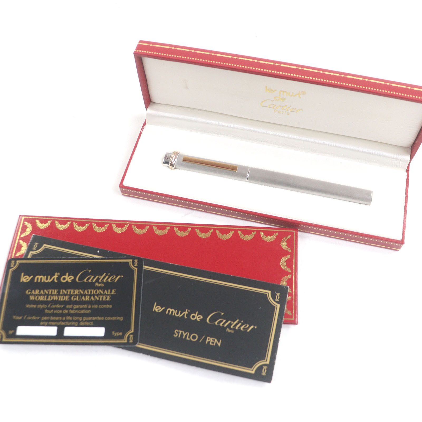 Cartier Cartier Cartier Trinity Silver Gold Ballpoint Pen Metal Pen DUTY FREE for USA Size ONE SIZE - 2 Thumbnail