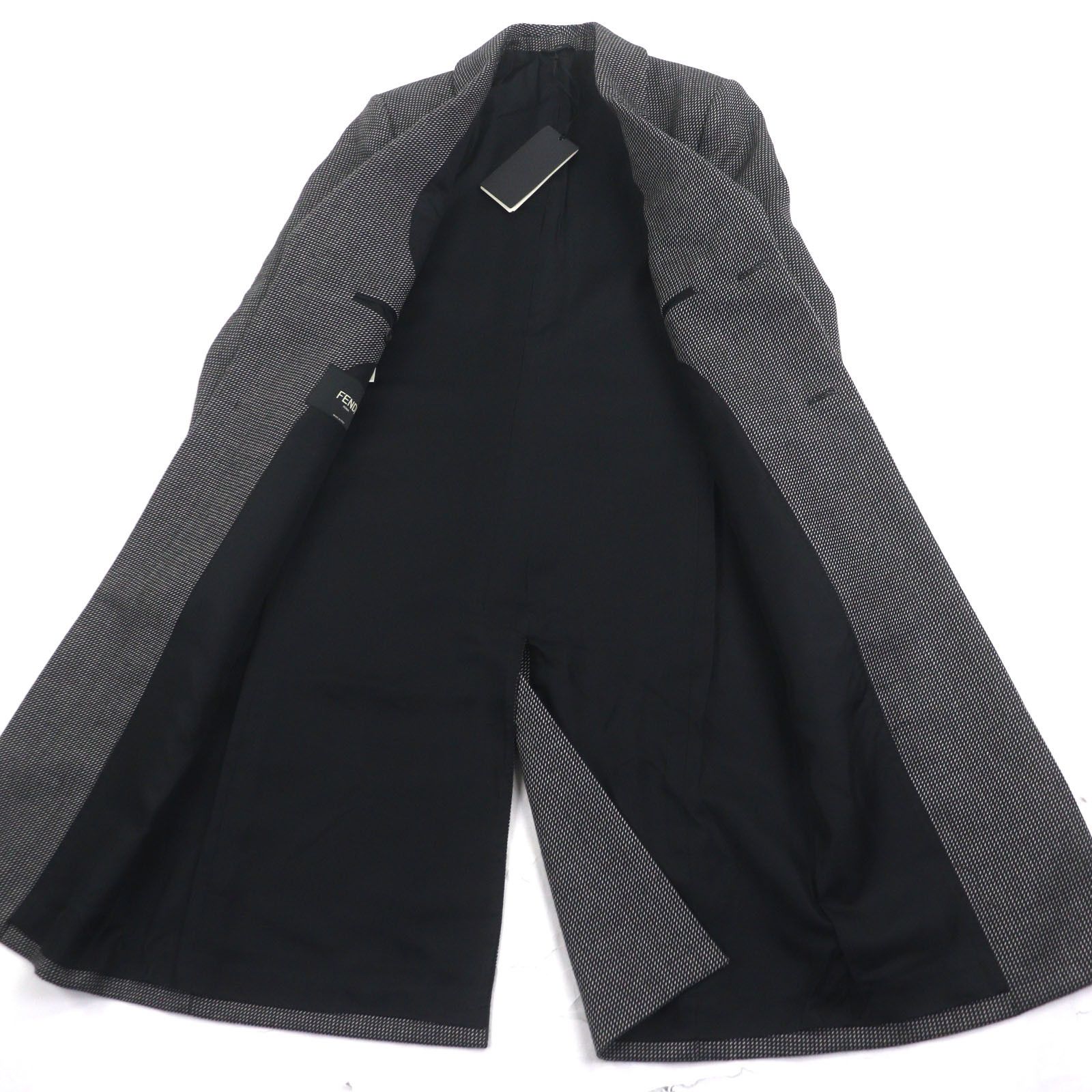 Fendi Fendi Fendi Chester Wool Coat Leather Outerwear FF0289 DUTY FREE for USA Size ONE SIZE - 4 Thumbnail