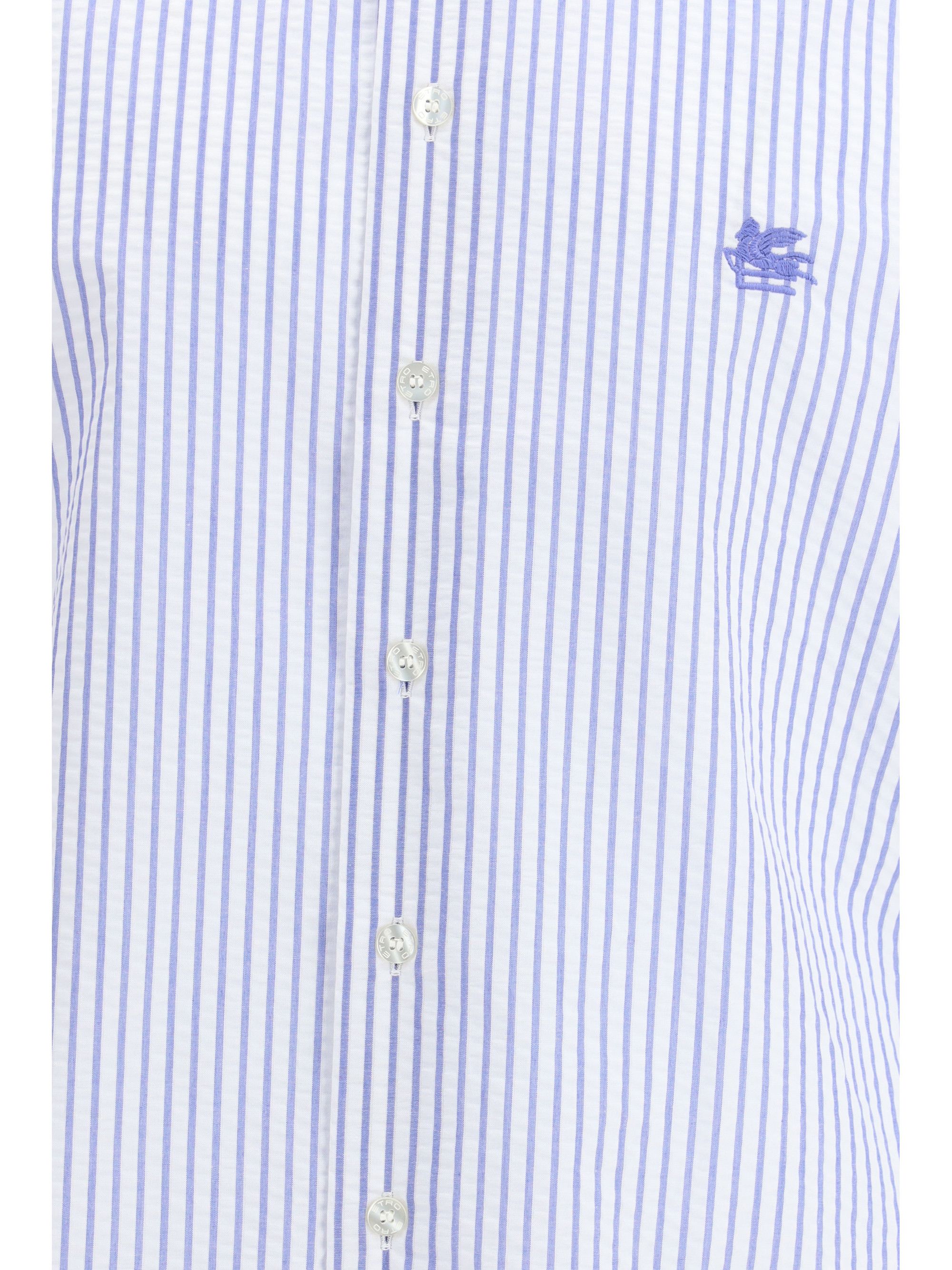Etro Striped cotton Shirt with an embroidered Pegaso logo on the chest Size US XXL / EU 58 / 5 - 3 Thumbnail