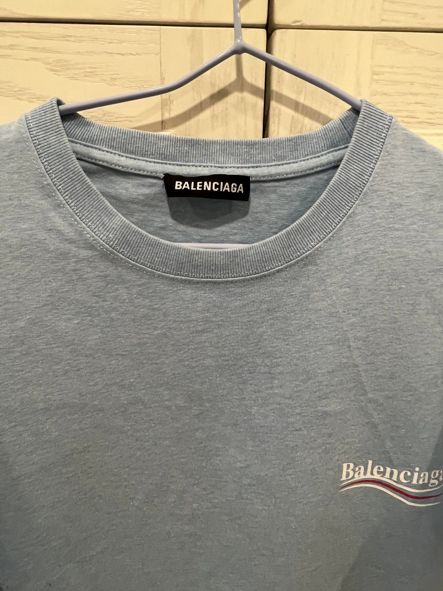 Balenciaga balenciaga blue short sleeve t-shirt Size US XXS / EU 40 - 2 Thumbnail