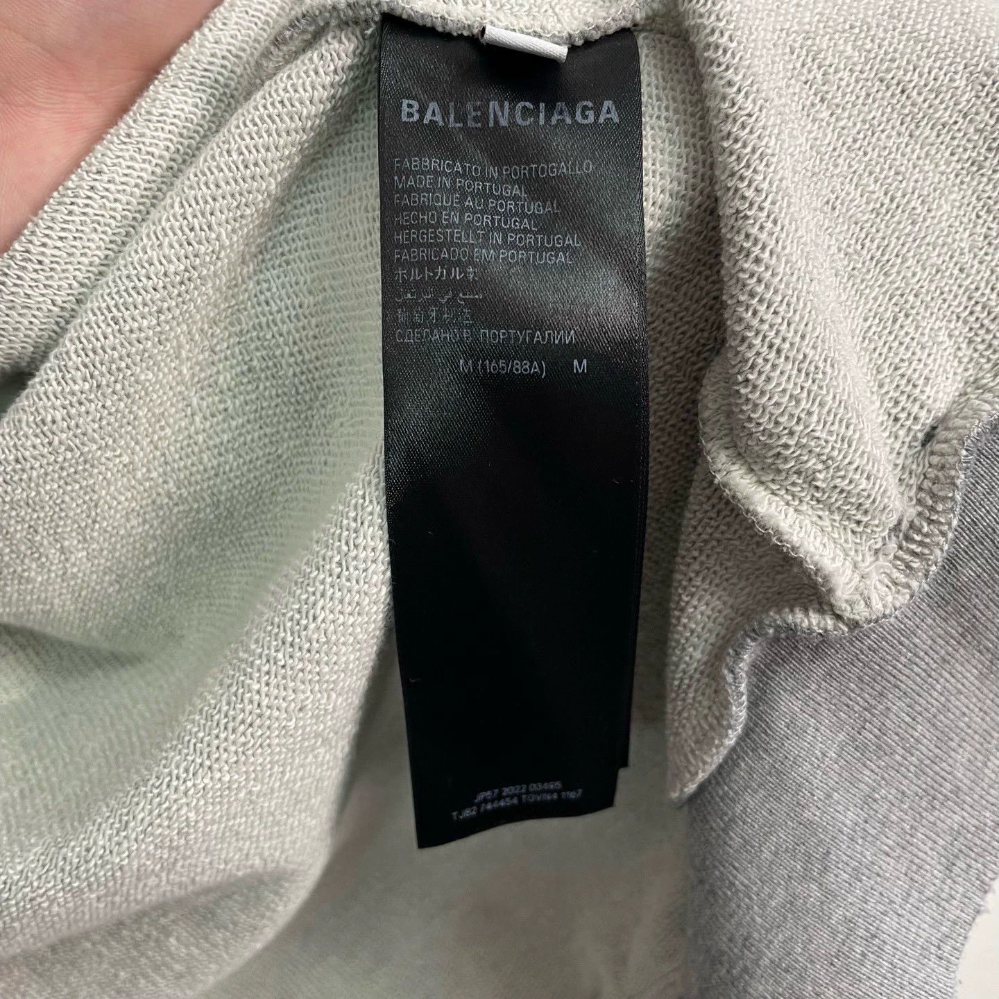 Balenciaga balenciaga print zip-up hoodie in gray Size US M / EU 48-50 / 2 - 4 Thumbnail
