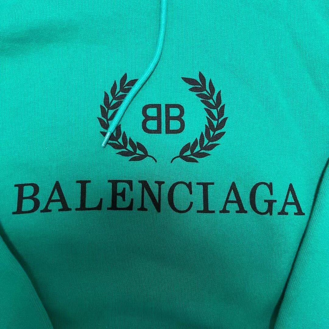 Balenciaga balenciaga turquoise logo hoodie sweatshirt Size US M / EU 48-50 / 2 - 2 Thumbnail