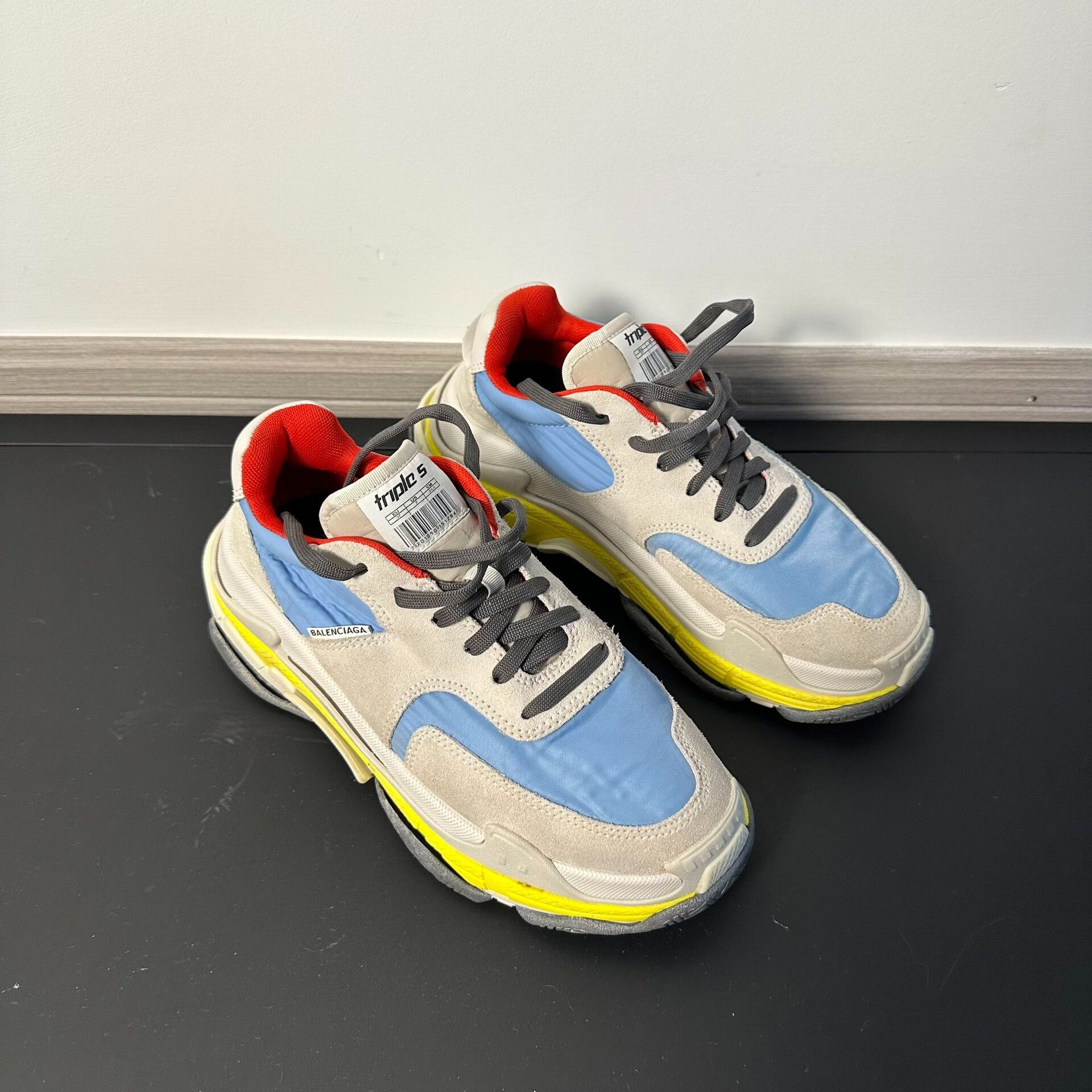 Balenciaga Balenciaga Triple S Sneakers in Blue and Yellow Size US 5 / EU 37 - 2 Thumbnail