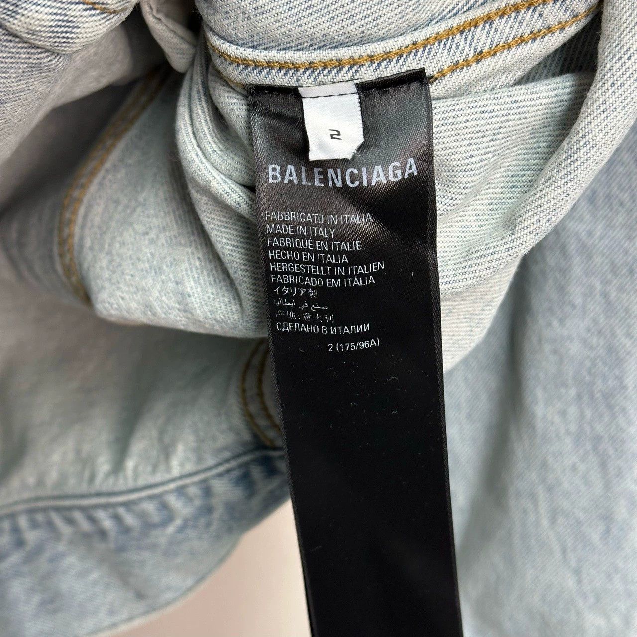 Balenciaga balenciaga flame denim jacket size 3 Size US M / EU 48-50 / 2 - 4 Thumbnail