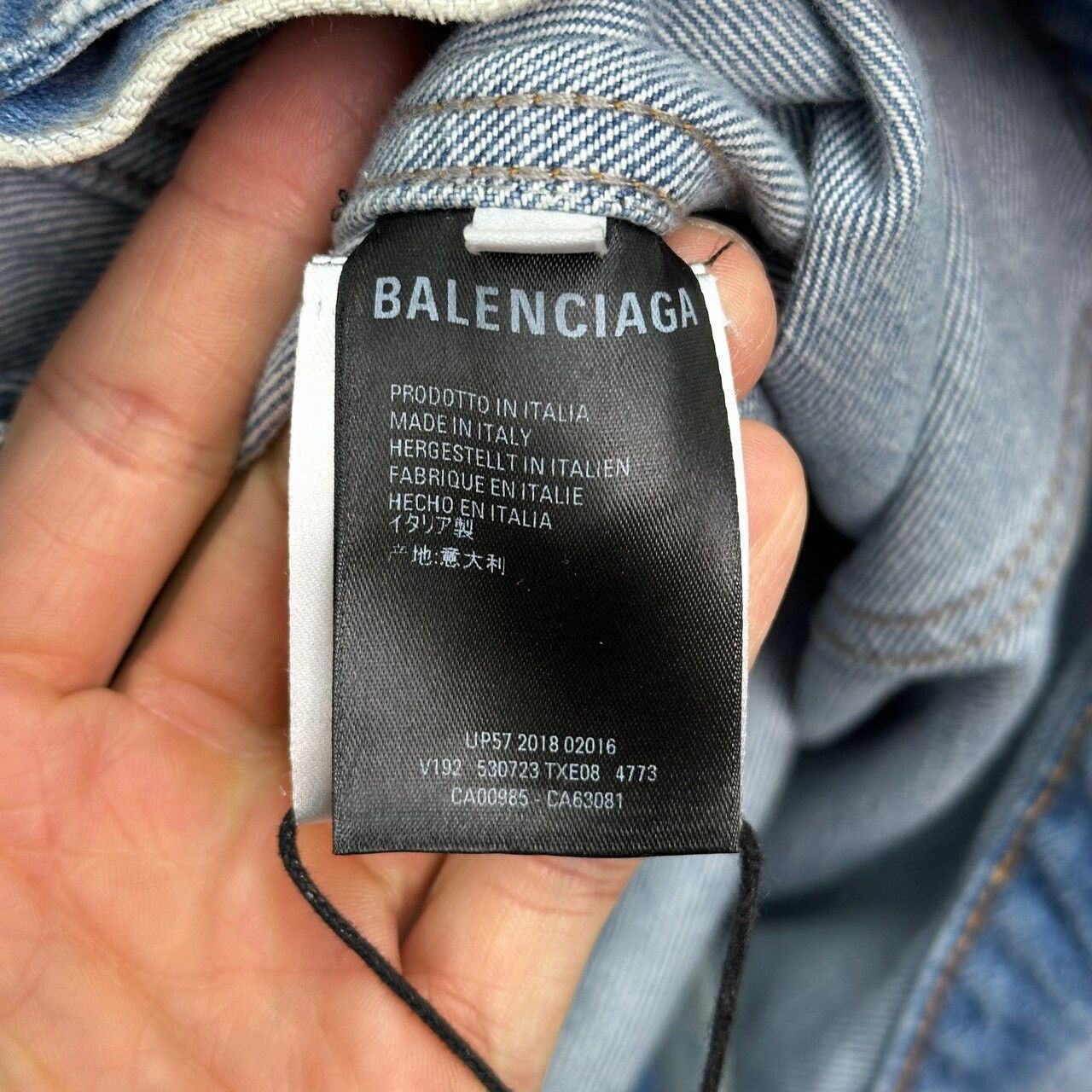 balenciaga graffiti denim jacket size 36