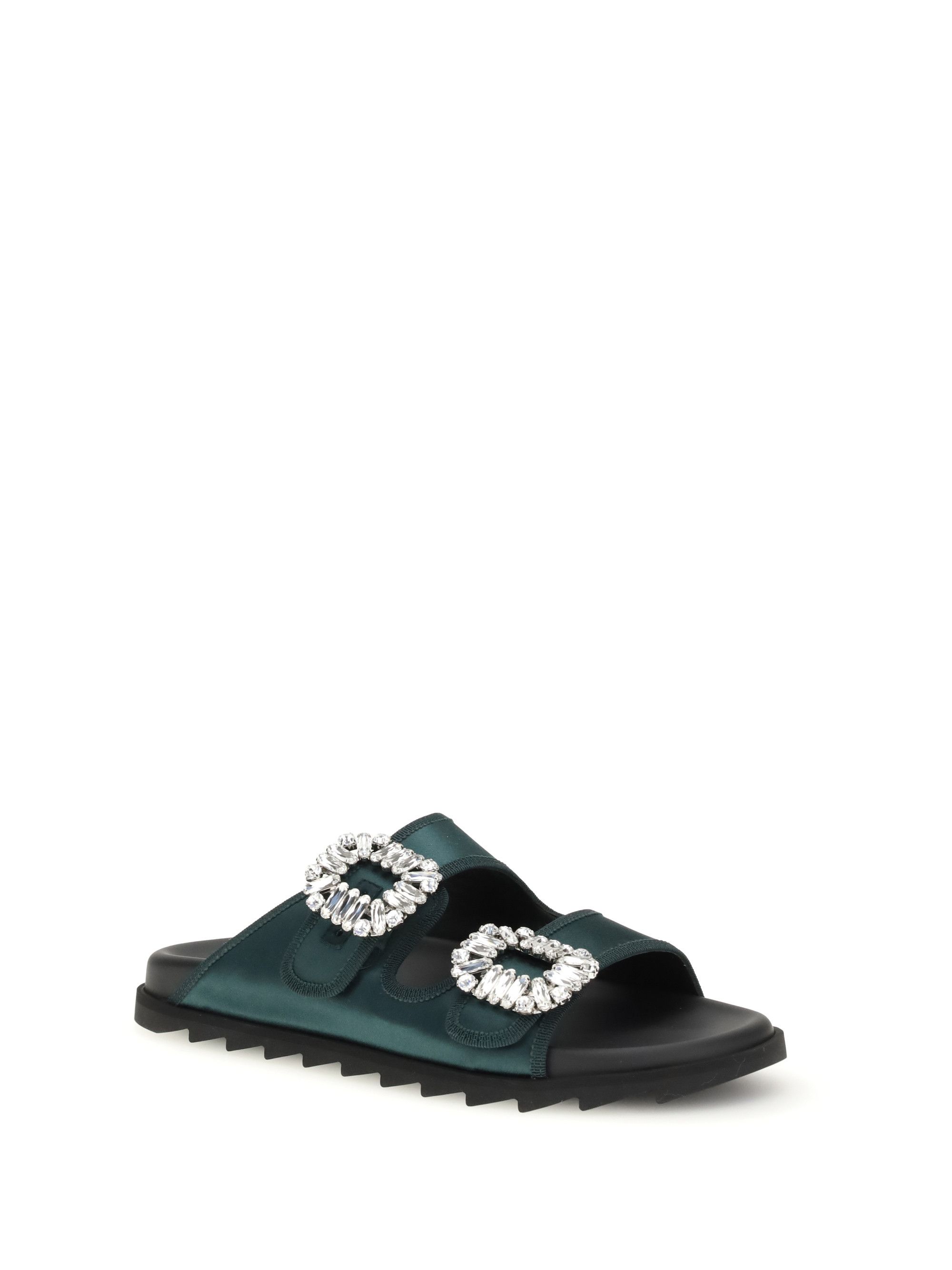Roger Vivier Slidy Viv Sandals with strass Size US 11 / IT 41 - 2 Thumbnail