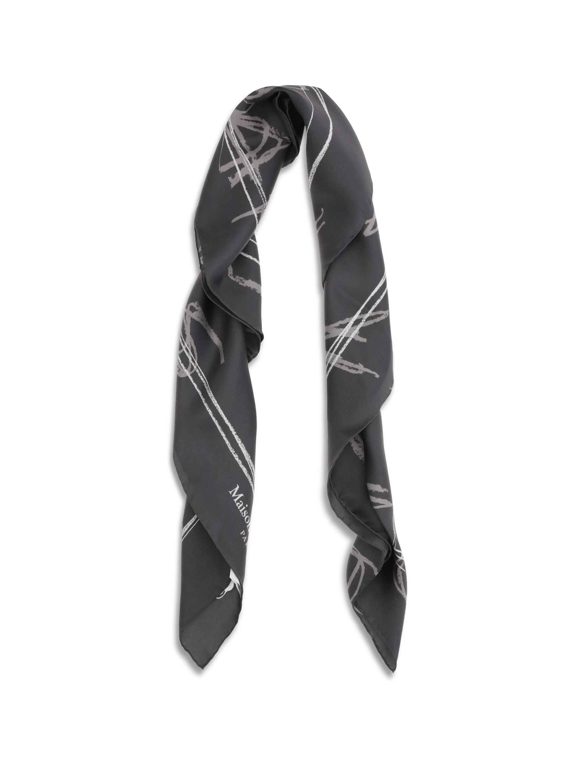 Maison Margiela Numerical silk Scarf Size ONE SIZE - 2 Thumbnail