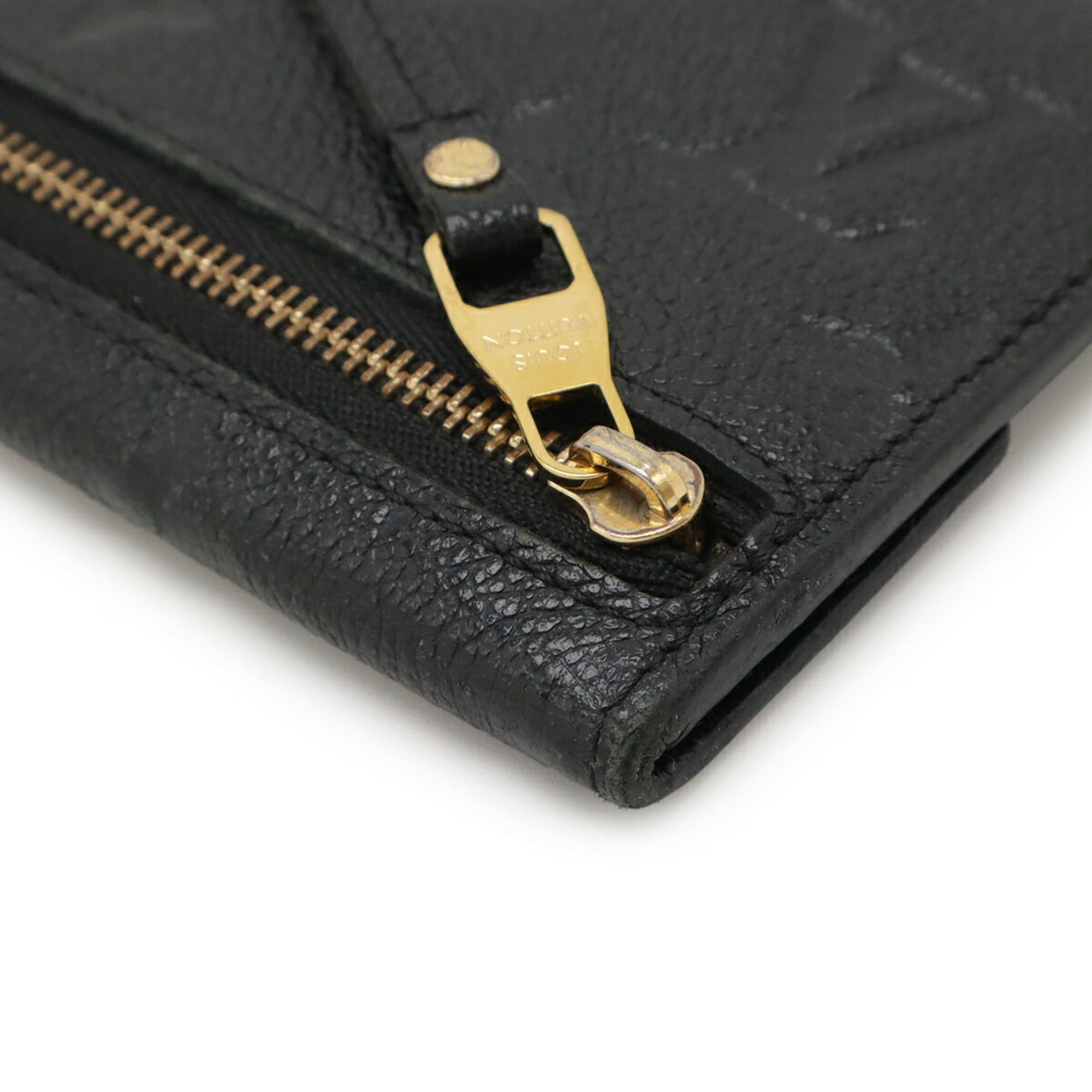 Louis Vuitton LOUIS VUITTON Monogram Empreinte Pochette Clé Coin Case Wallet Purse Noir Black M60633 Size ONE SIZE - 4 Thumbnail