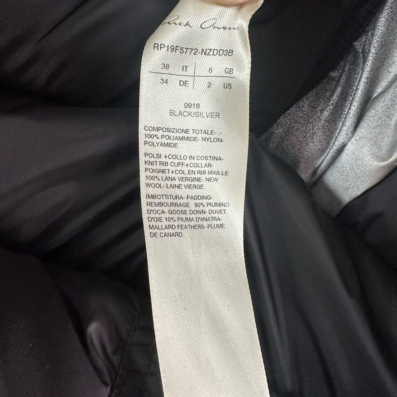 Rick Owens rick owens 19fw larry down jacket Size US M / EU 48-50 / 2 - 4 Thumbnail
