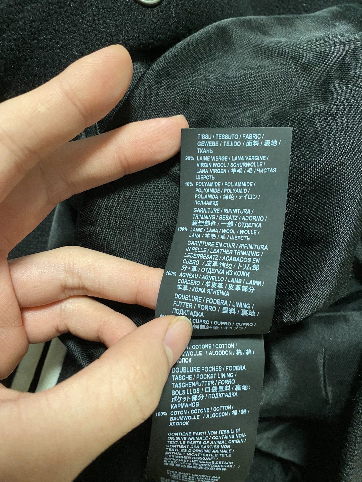 Saint Laurent Paris saint laurent black and white baseball jacket Size US L / EU 52-54 / 3 - 5 Thumbnail