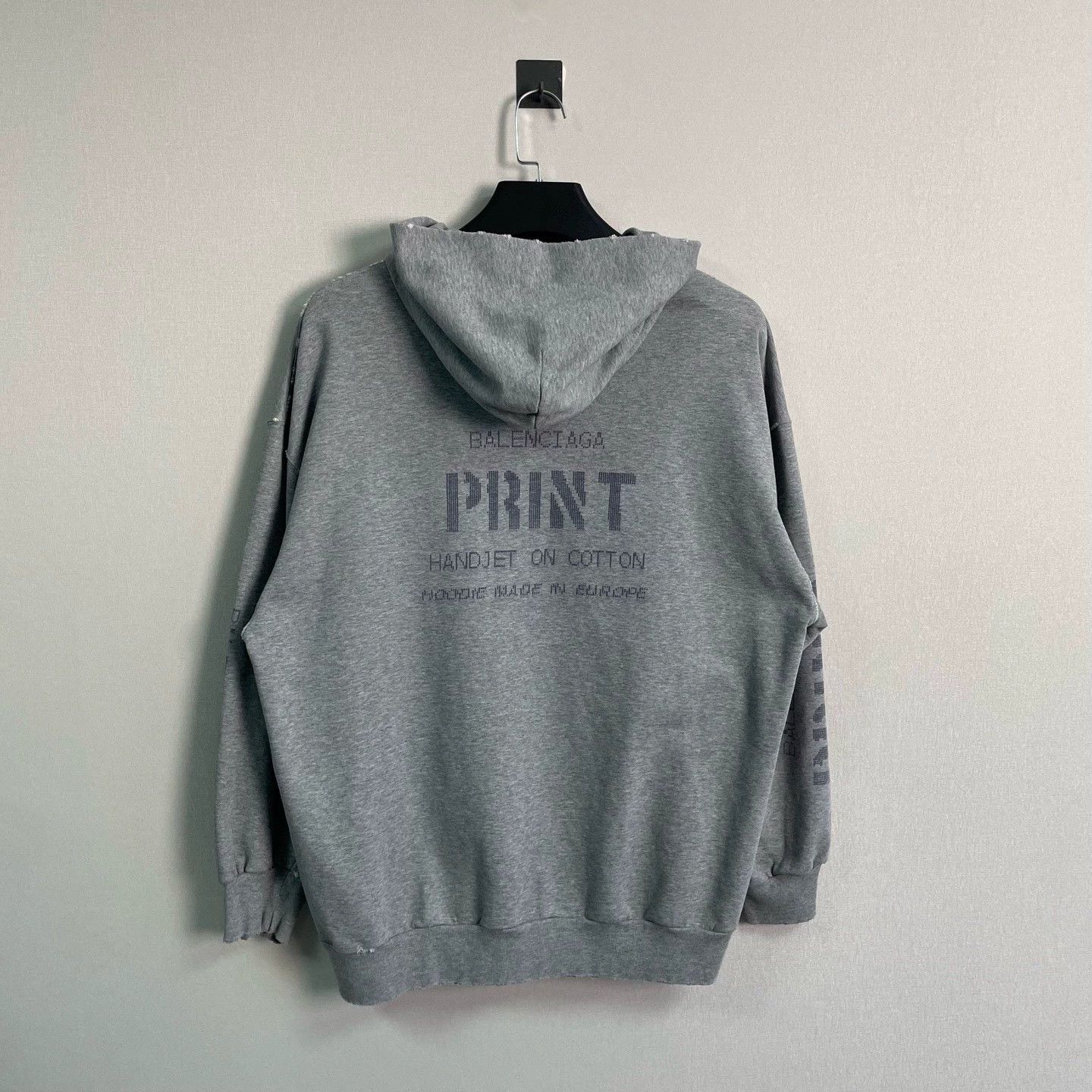 Balenciaga balenciaga printed zip-up hoodie in gray Size US M / EU 48-50 / 2 - 2 Thumbnail