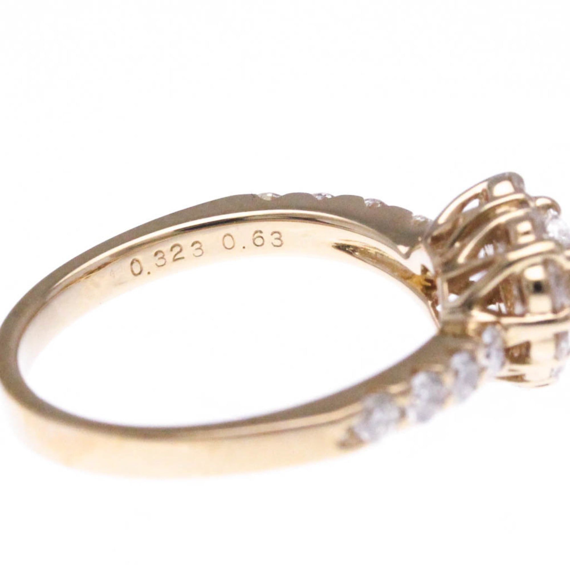 Other Ponte Vecchio Heart Diamond Ring D 0.323/0.63 White Gold (18K) Fashion Diamond Band Ring Silver Size ONE SIZE - 8 Thumbnail
