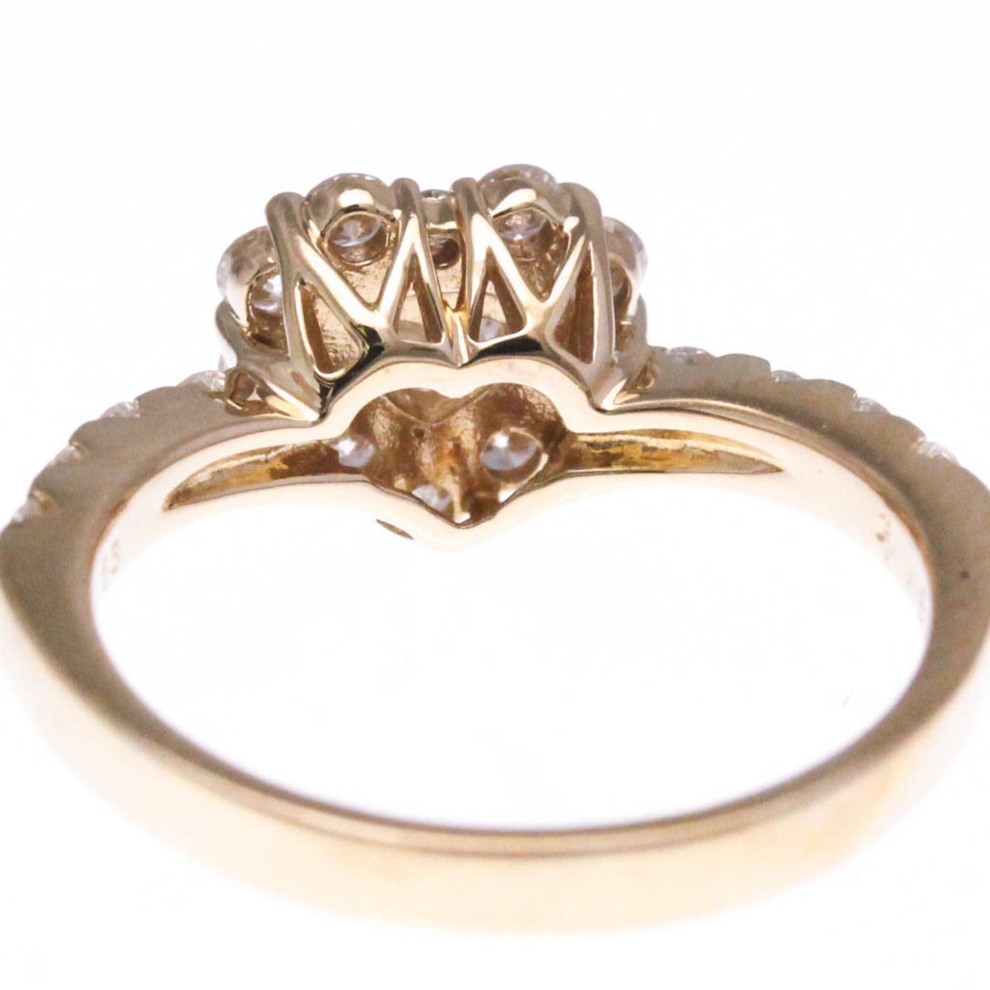 Other Ponte Vecchio Heart Diamond Ring D 0.323/0.63 White Gold (18K) Fashion Diamond Band Ring Silver Size ONE SIZE - 7 Thumbnail