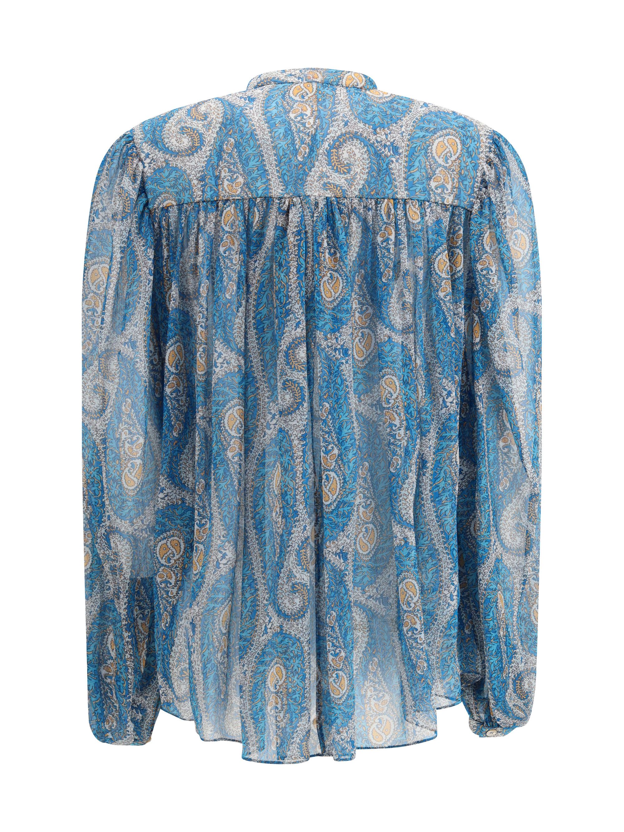Etro Pleated Shirt with band collar Size M / US 6-8 / IT 42-44 - 2 Thumbnail