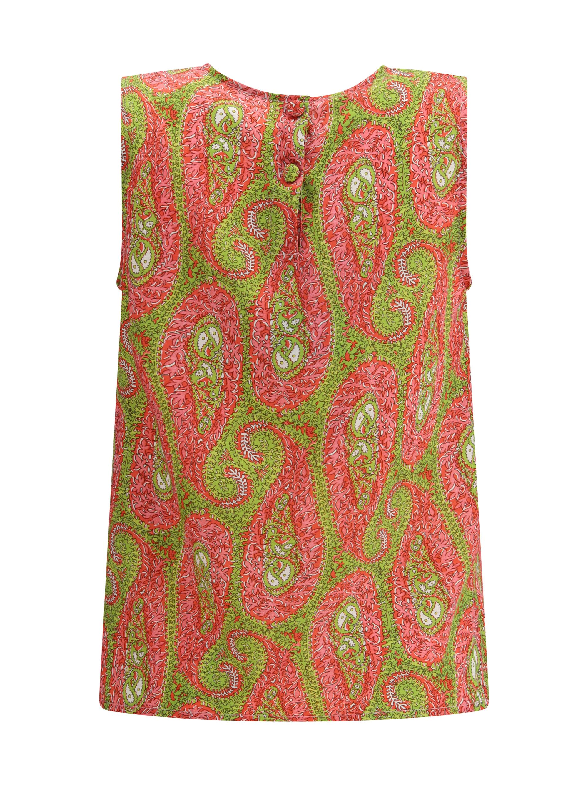 Etro Twill Top with Paisley foliage motif Size M / US 6-8 / IT 42-44 - 2 Thumbnail