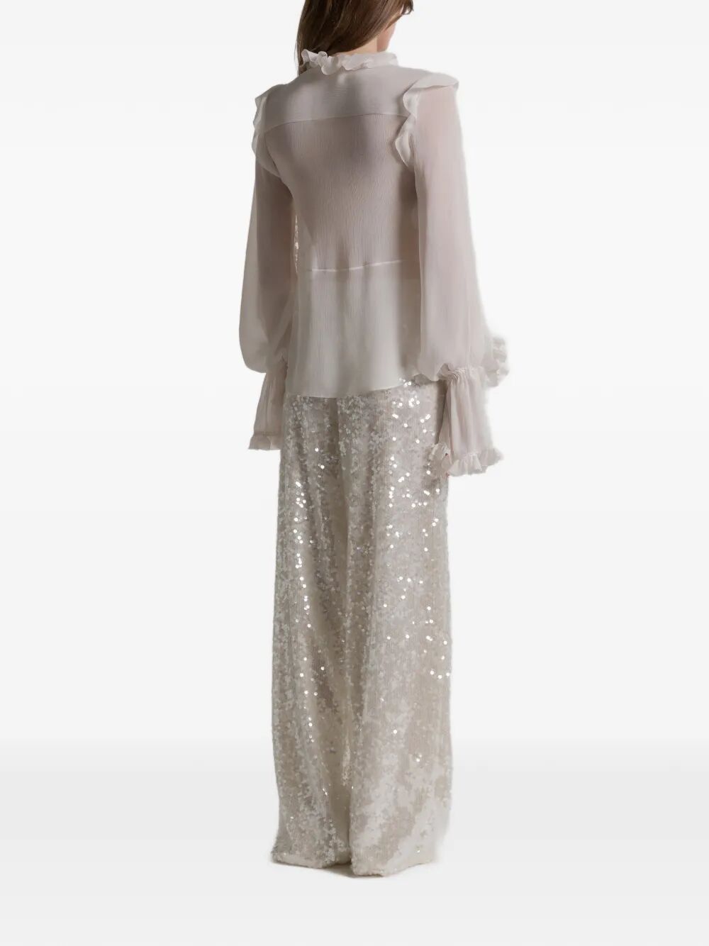 Alberta Ferretti WIDE LEG SEQUINS TROUSERS Size 28" / US 6 / IT 42 - 3 Thumbnail